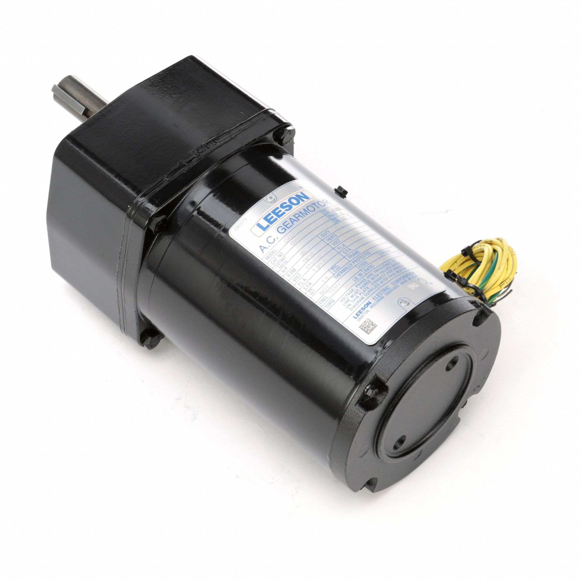 AC Gearmotor: Parallel, Single Output Shaft, PSC, TENV, 19 RPM, 250 in-lb Max Torque, 115V AC