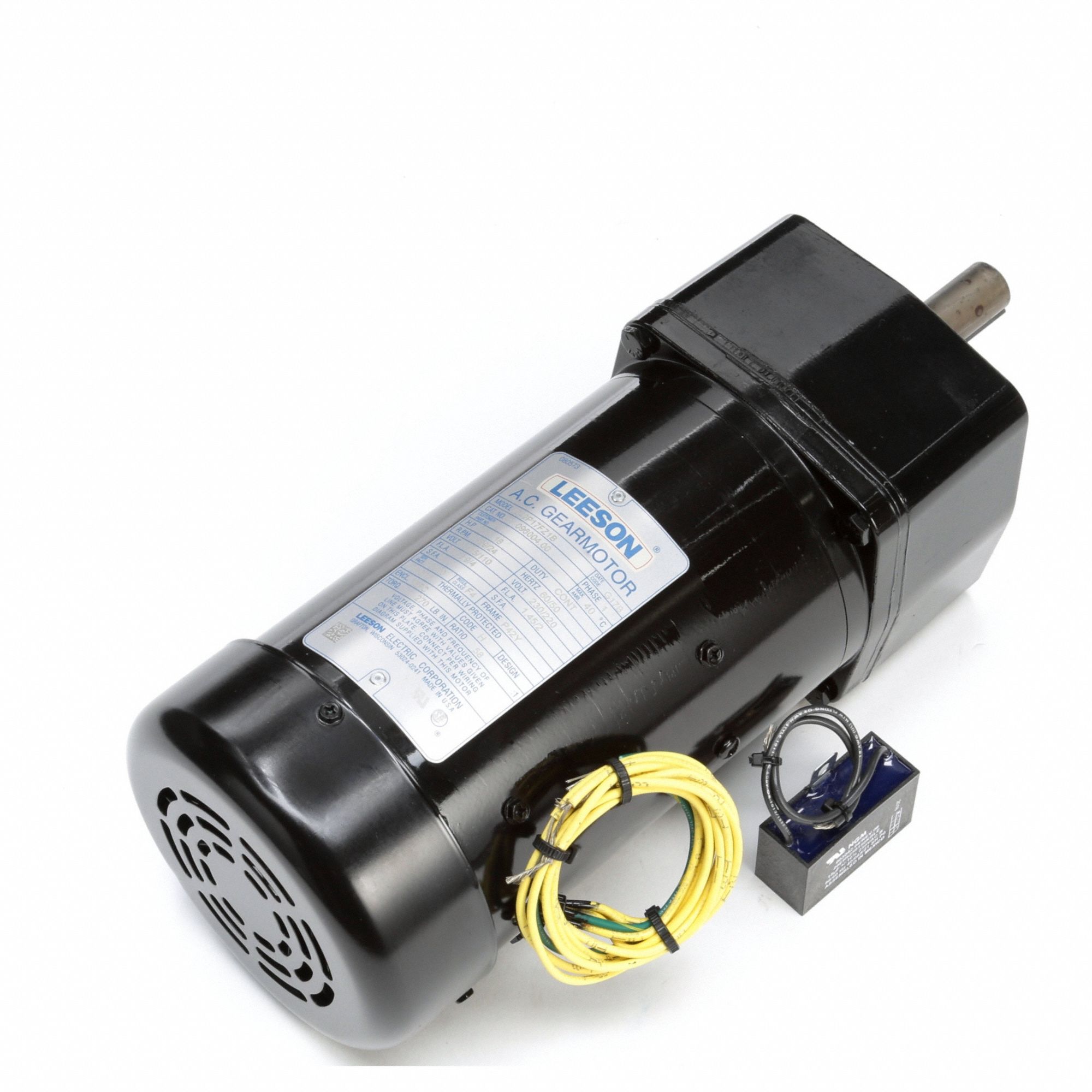 AC Gearmotor: Parallel, Single Output Shaft, PSC, TEFC, 29 RPM, 270 in-lb Max Torque, 115V AC