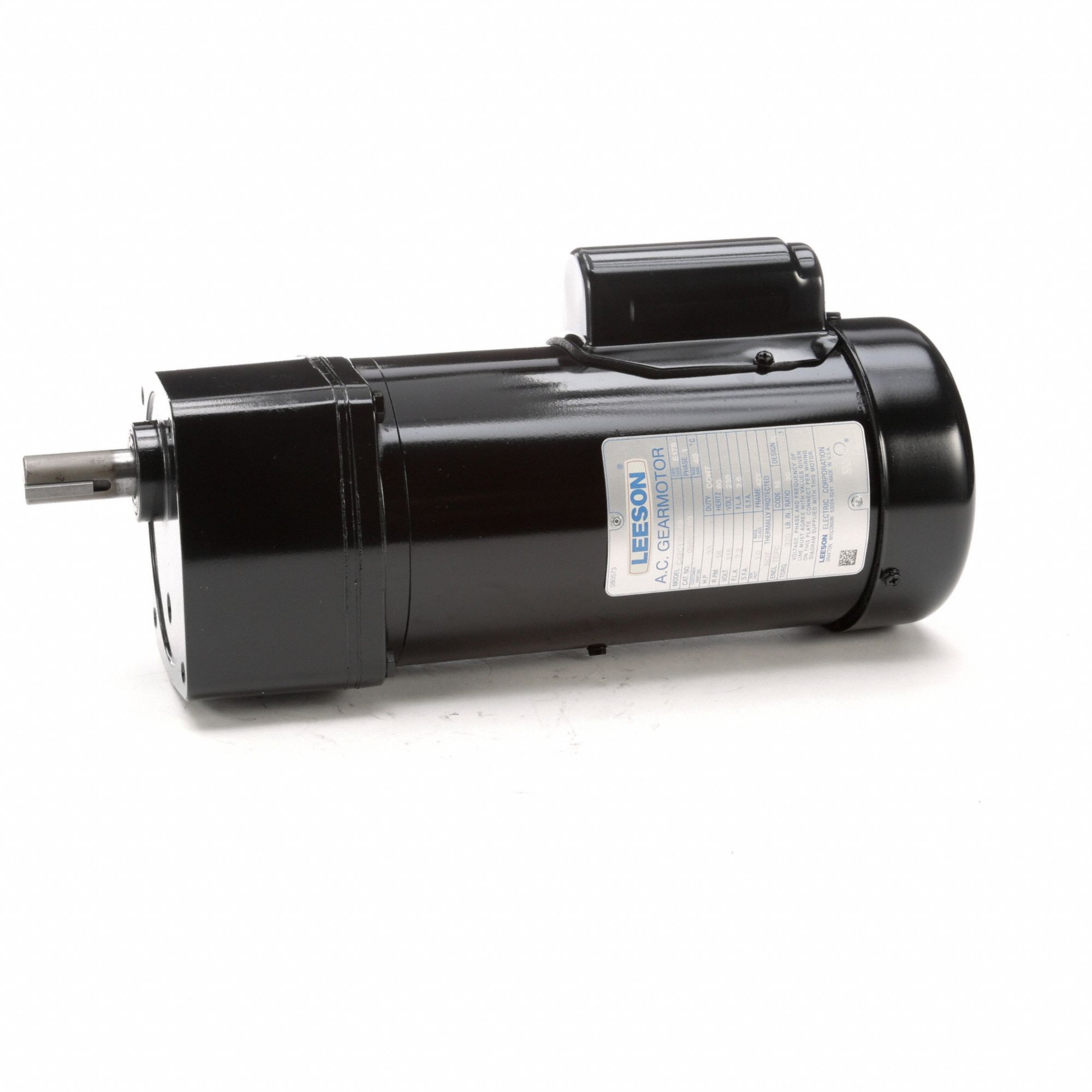 AC Gearmotor: Parallel, Single Output Shaft, Capacitor-Start, TEFC, 58 RPM, 0.33 hp Input