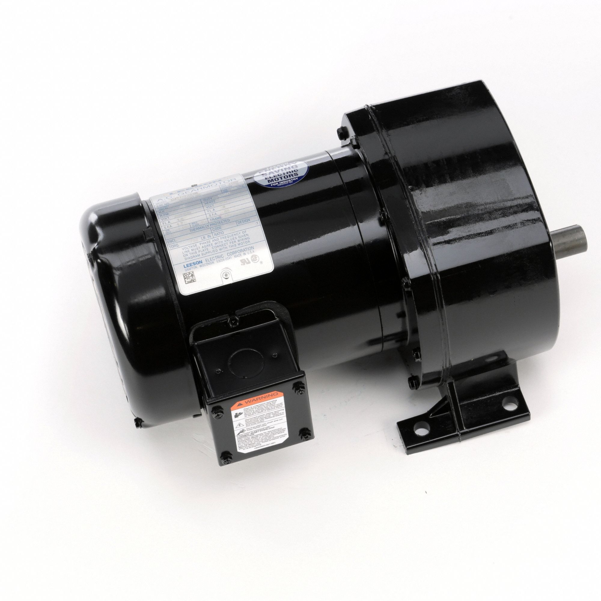 AC Gearmotor: Parallel, Single Output Shaft, 3-Phase, TEFC, 26 RPM, 752 in-lb Max Torque