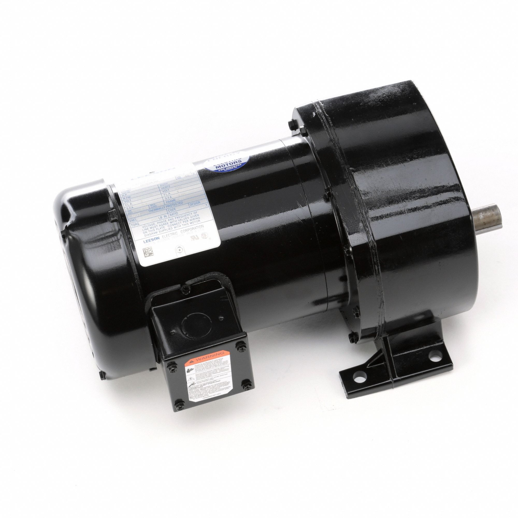 AC Gearmotor: Parallel, Single Output Shaft, 3-Phase, TEFC, 59 RPM, 496 in-lb Max Torque