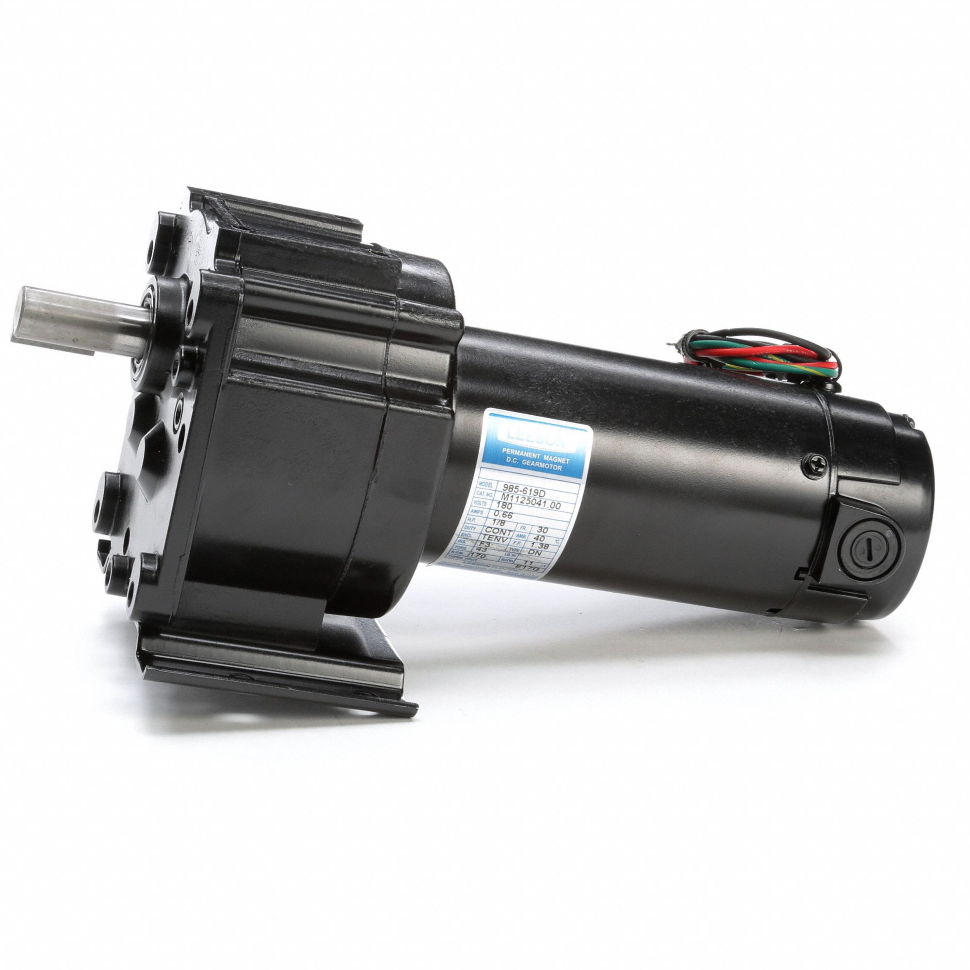 LEESON Parallel Shaft Gearmotors, Nameplate RPM: 170 RPM, Max. Torque ...