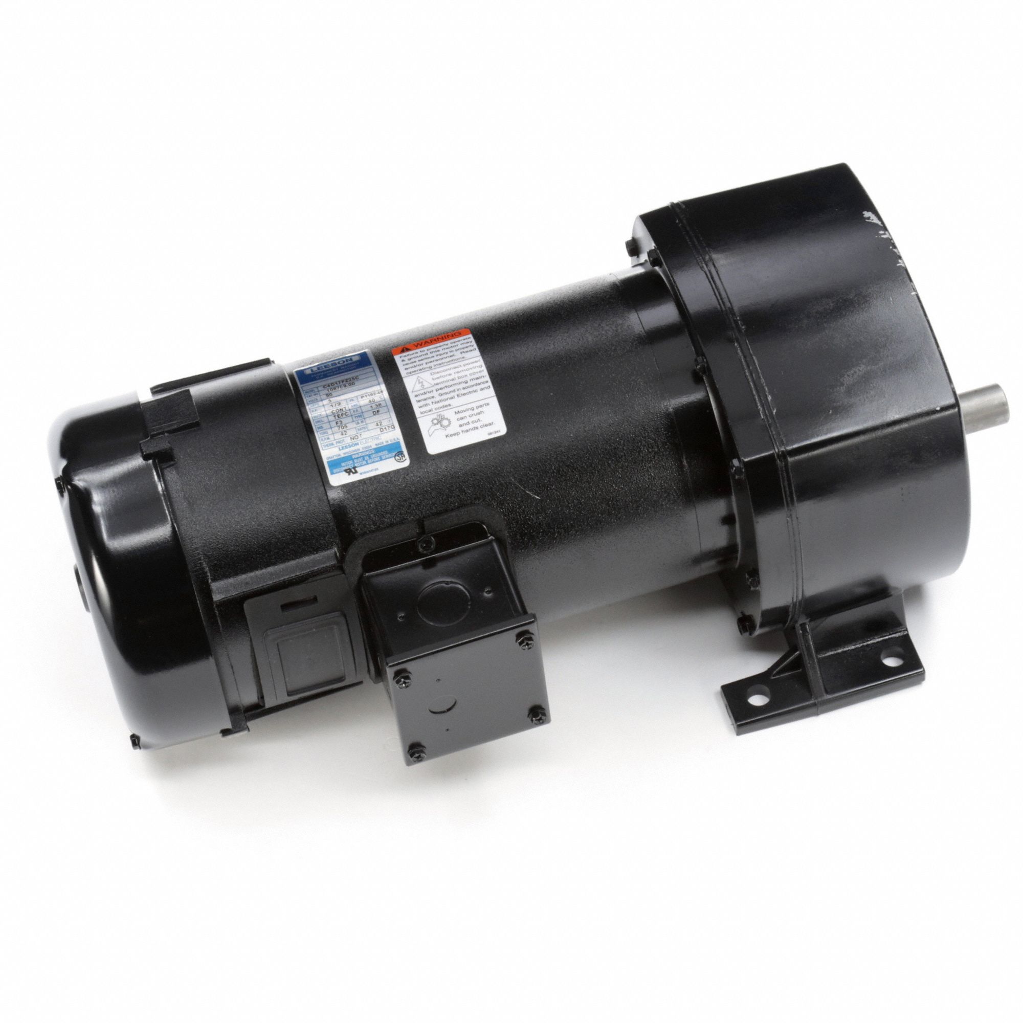 Parallel Shaft Gearmotors: Parallel, 90V DC, TEFC, 42 RPM, 705 in-lb Max Torque, 42:1, 5 A