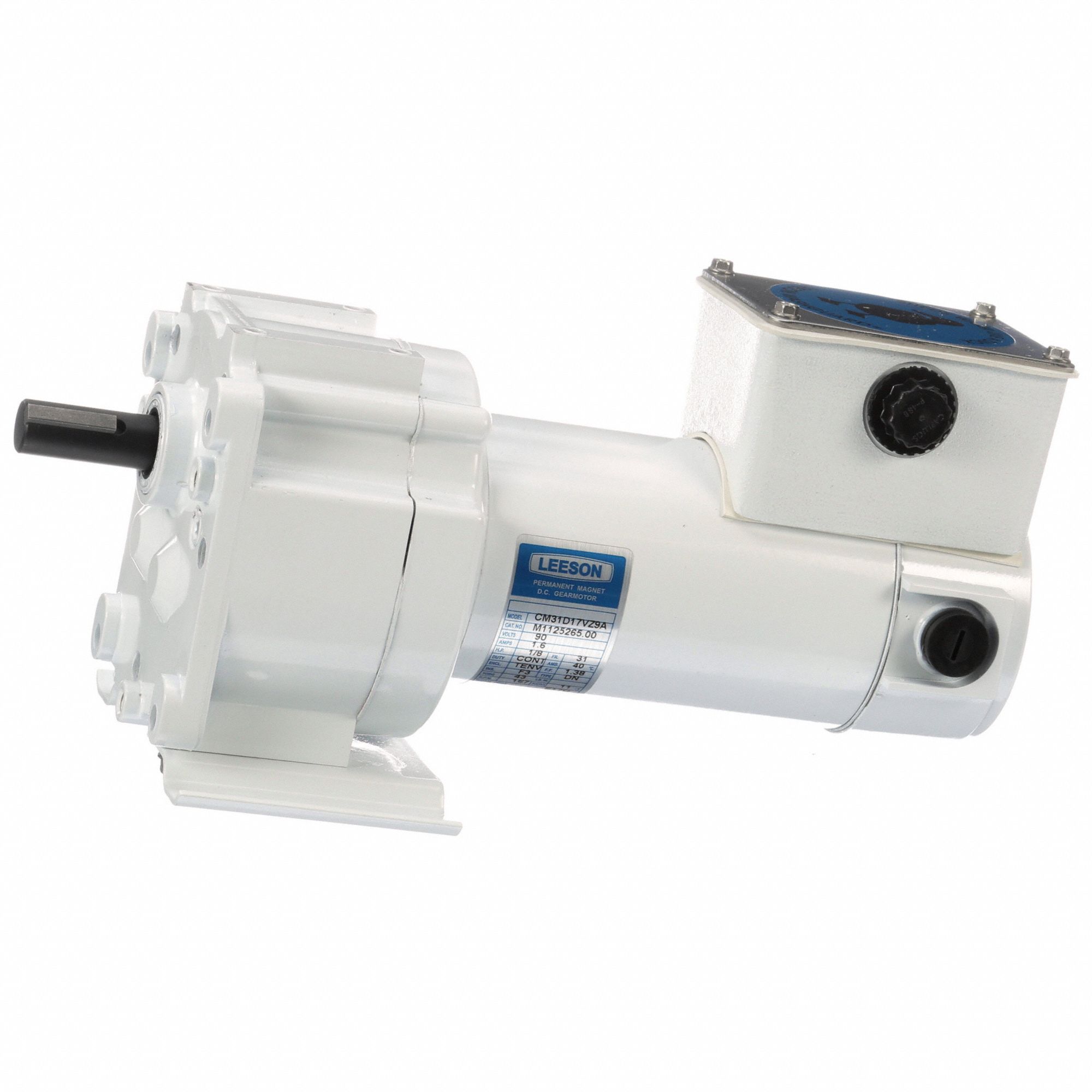 Parallel Shaft Gearmotors: Parallel, 90V DC, TENV, 167 RPM, 43 in-lb Max Torque, 11:1, 1.6 A