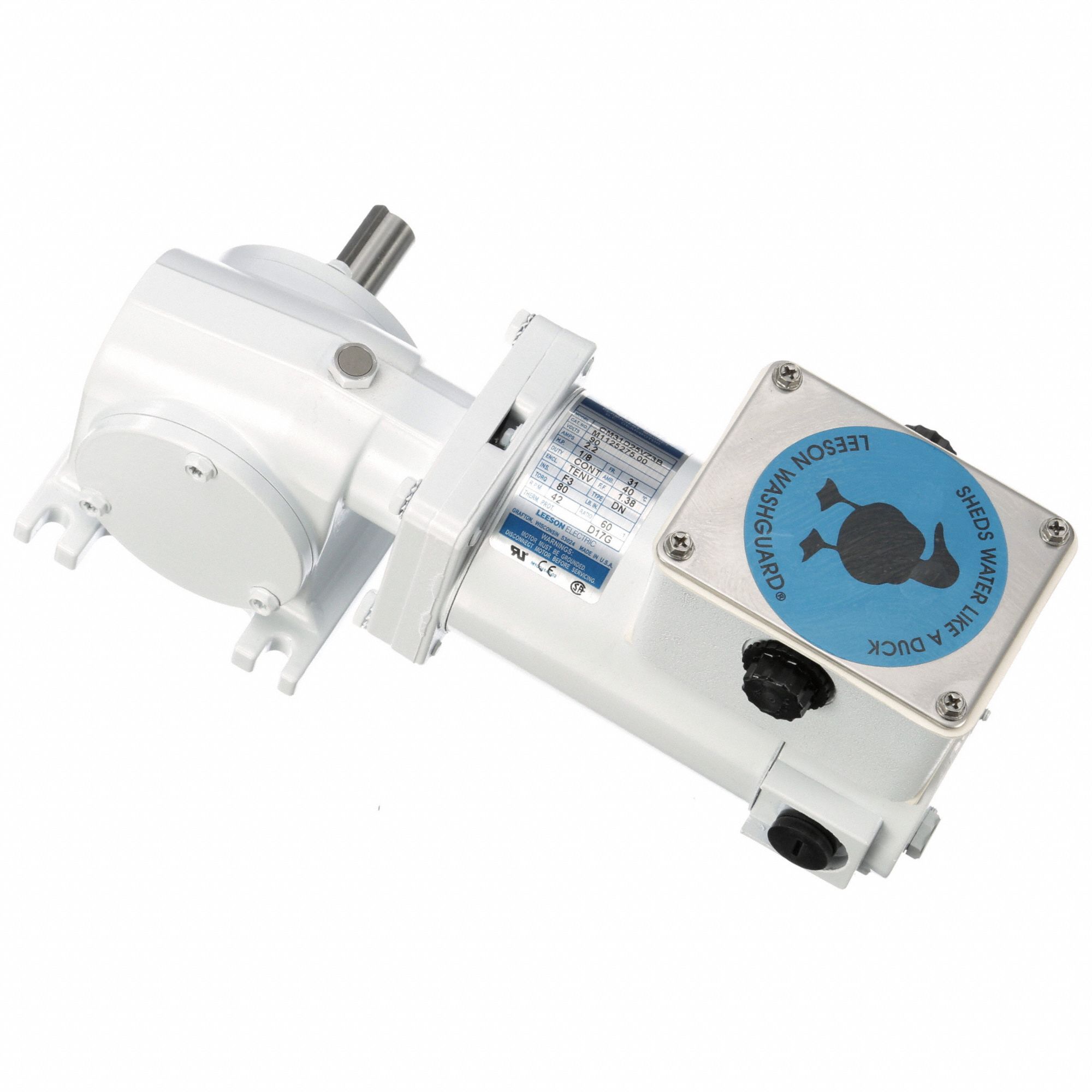 Right Angle Gearmotors: Right Angle, 90V DC, TENV, 42 RPM, 80 in-lb Max Torque, 60:1, 2.2 A