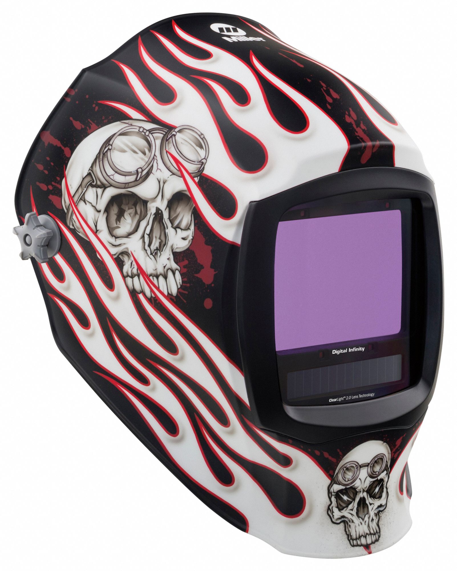 AUTO-DARKENING WELDING HELMET, 4 ARC SENSORS, BLK, DEPARTED, 13.4 SQ IN, DIGITAL, LI-ION