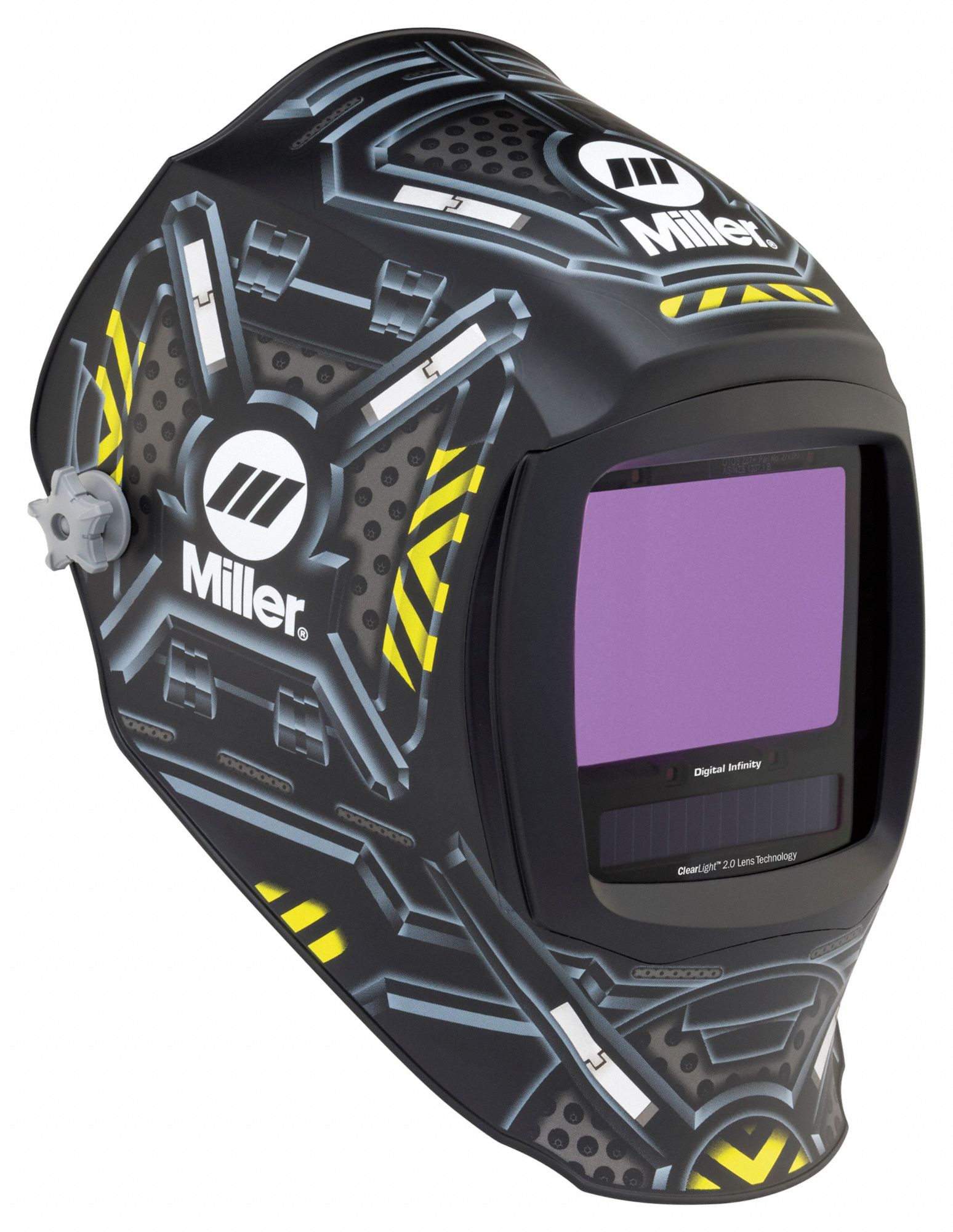 AUTO-DARKENING WELDING HELMET, 4 ARC SENSORS, BLK, 13.4 SQ IN, DIGITAL, LI-ION