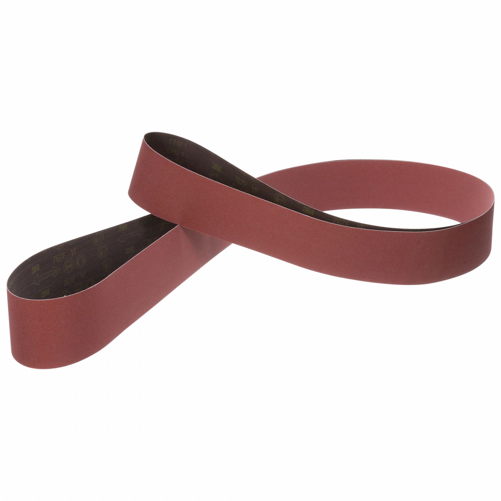 Sanding Belt: 4 in W x 132 in L, Ceramic, 36 Grit, YF Wt Polyester Backing, 767F, 25 PK