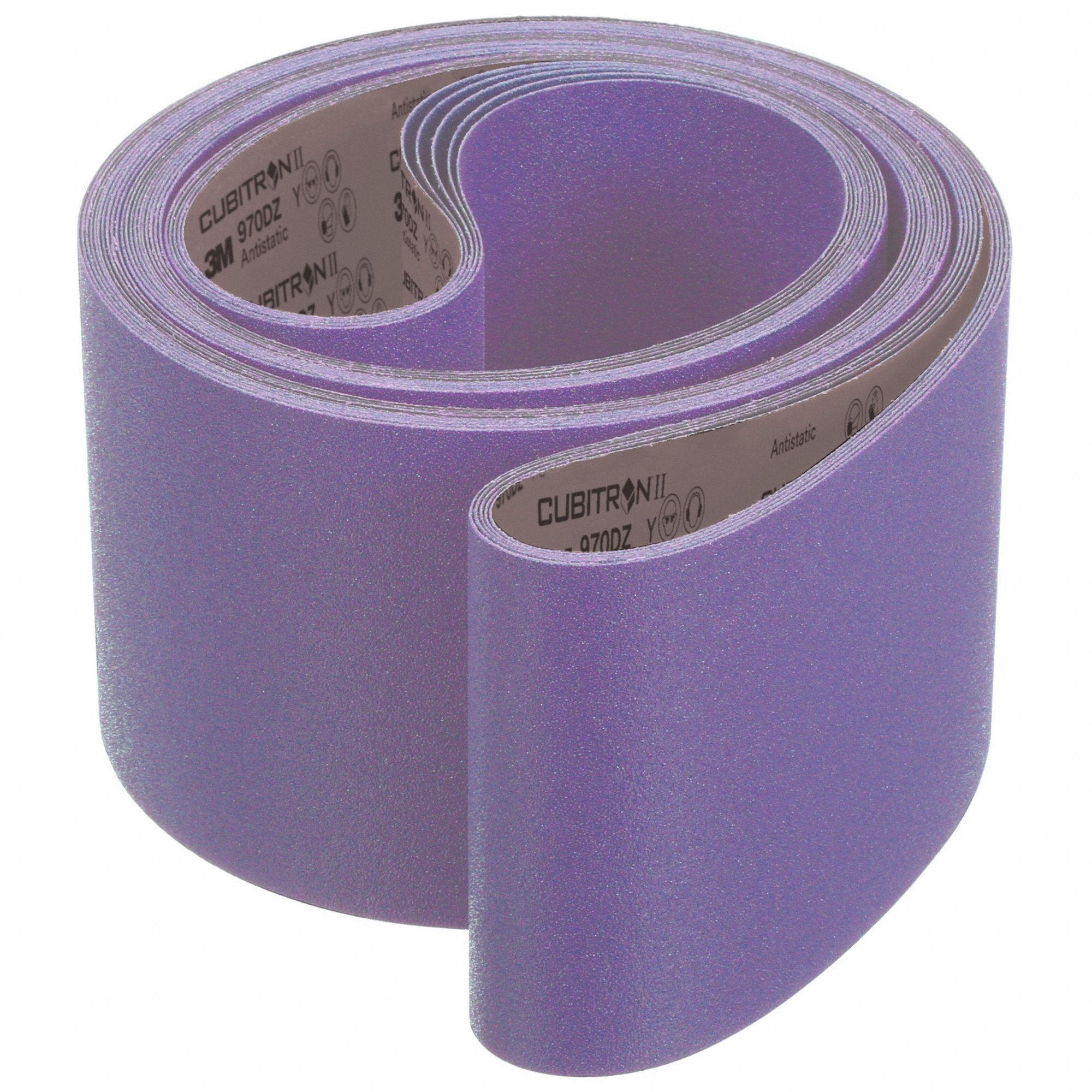 Sanding Belt: 6 in W x 167 in L, Ceramic, 180 Grit, Y Wt Cloth Backing, 970DZ, 10 PK