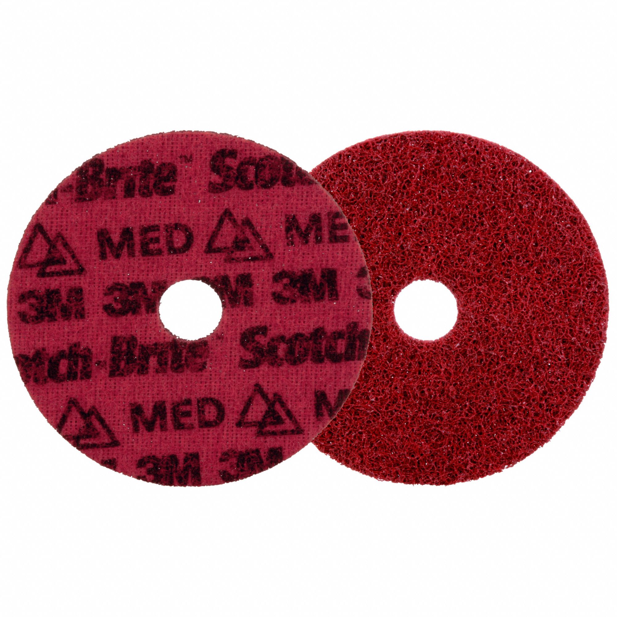 Hook-and-Loop Surface Conditioning Disc: 5 in x 7/8 in, Ceramic, Medium, PN-DH, 50 PK