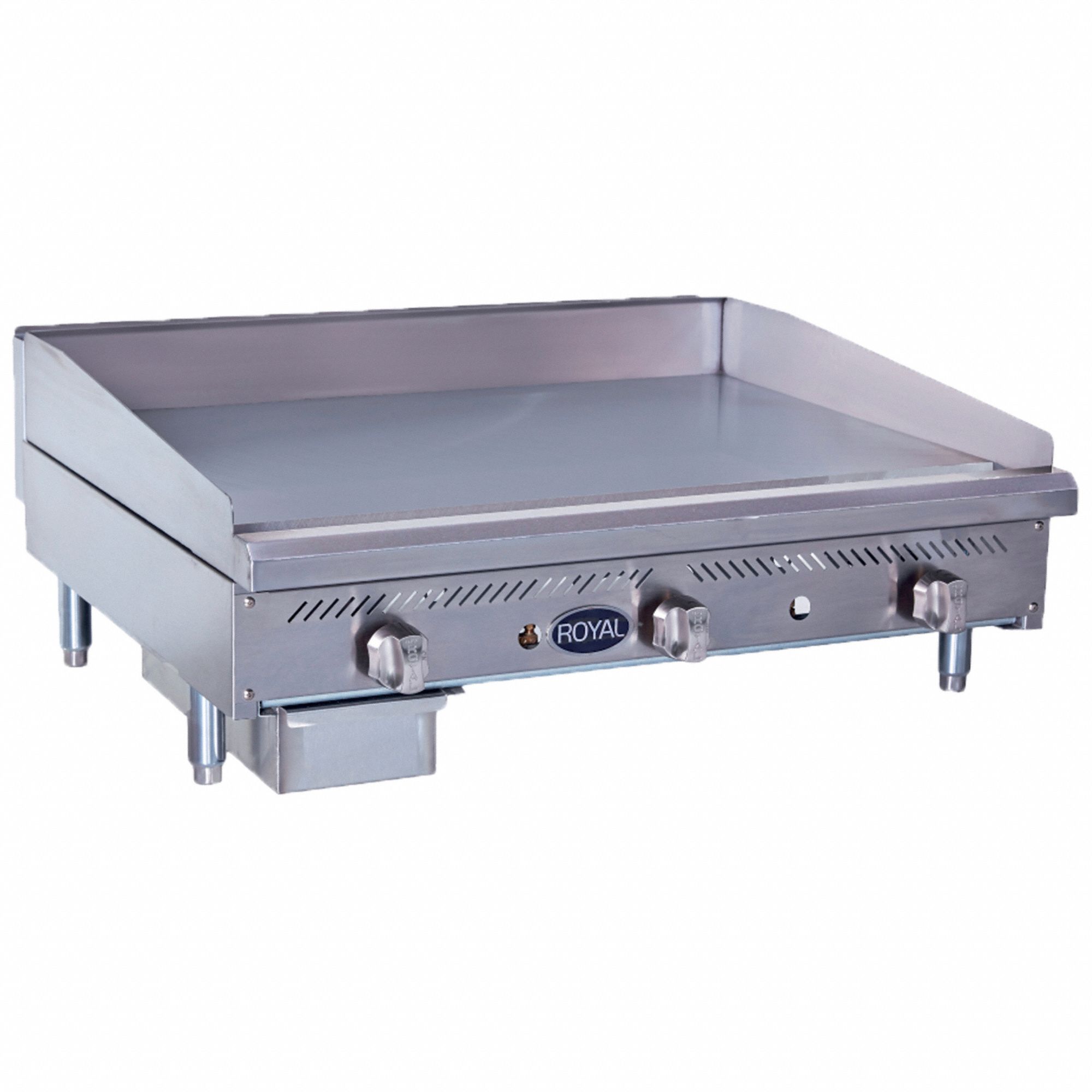 Manual Gas Griddle: Gas, Manual, 23 7/8 in x 24 in Cooking Surface