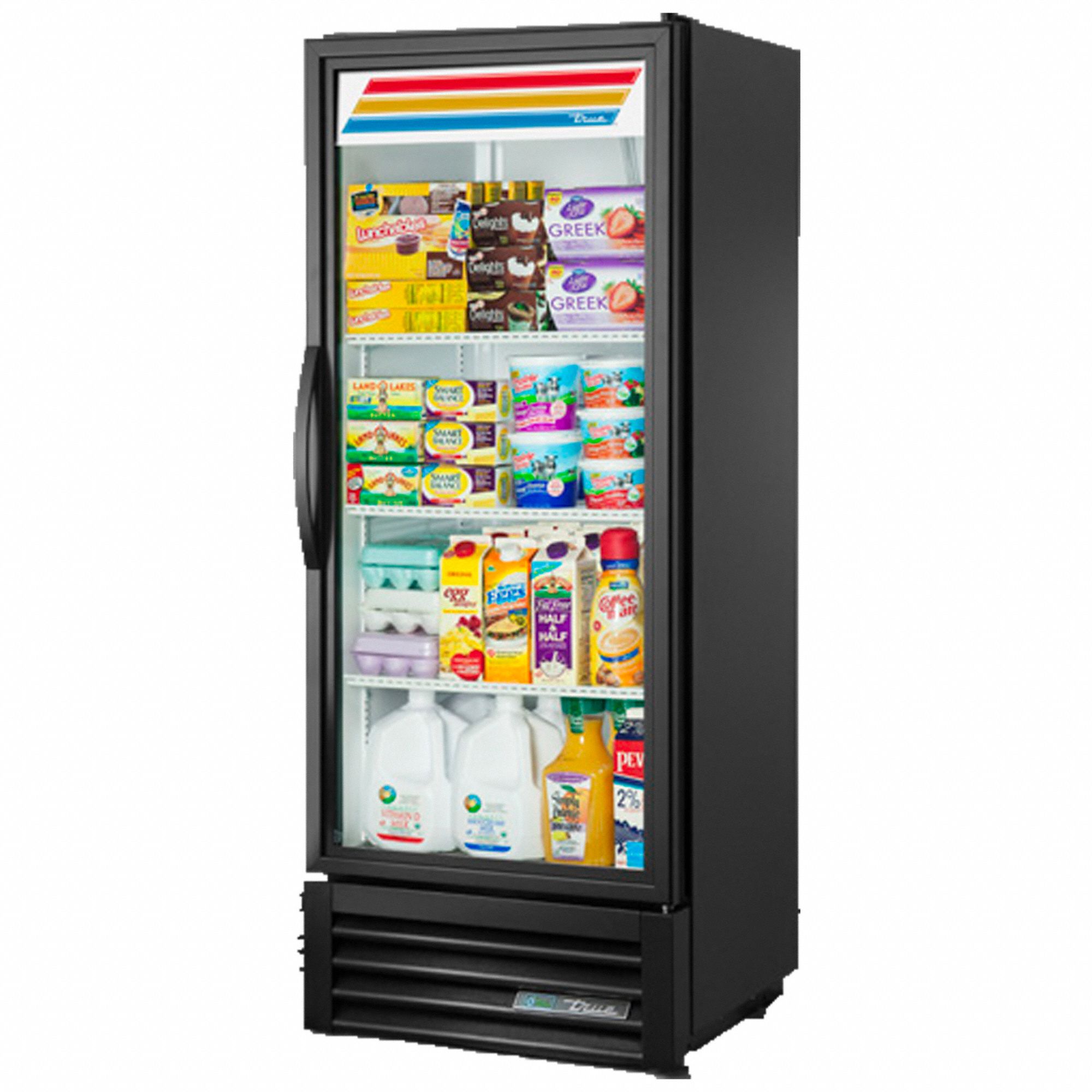 Refrigerated Merchandiser: 62 3/8 in x 24 7/8 in x 23 1/8 in, Black, Swing