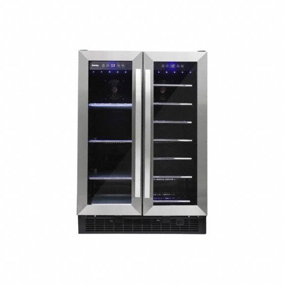 Beverage Cooler Beverage Center: Stainless Steel, 5.2 cu ft Total Capacity, 3 Shelves