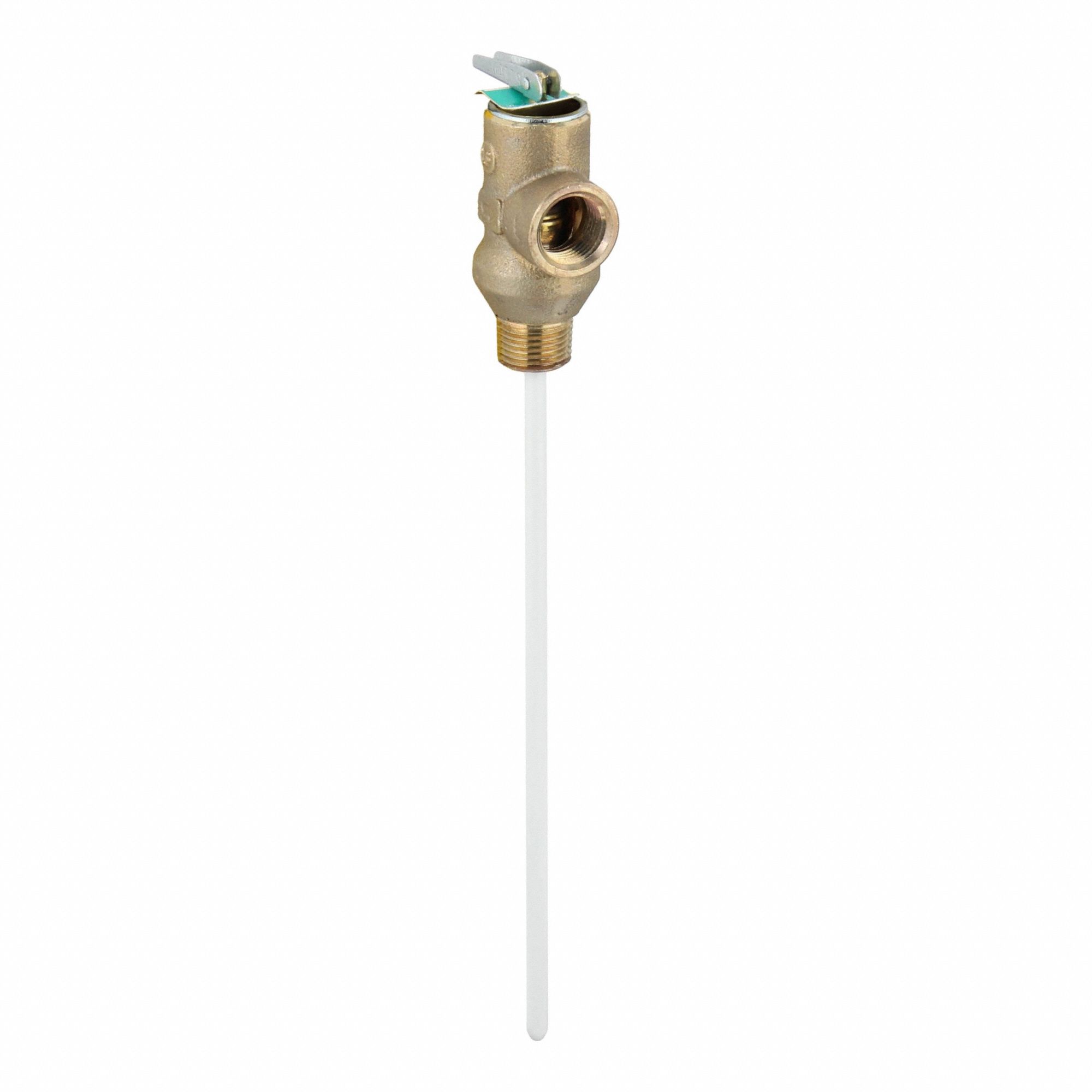 Temperature and Pressure Relief Valve: MNPT x FNPT, 1/2 in x 1/2 in Connection Size