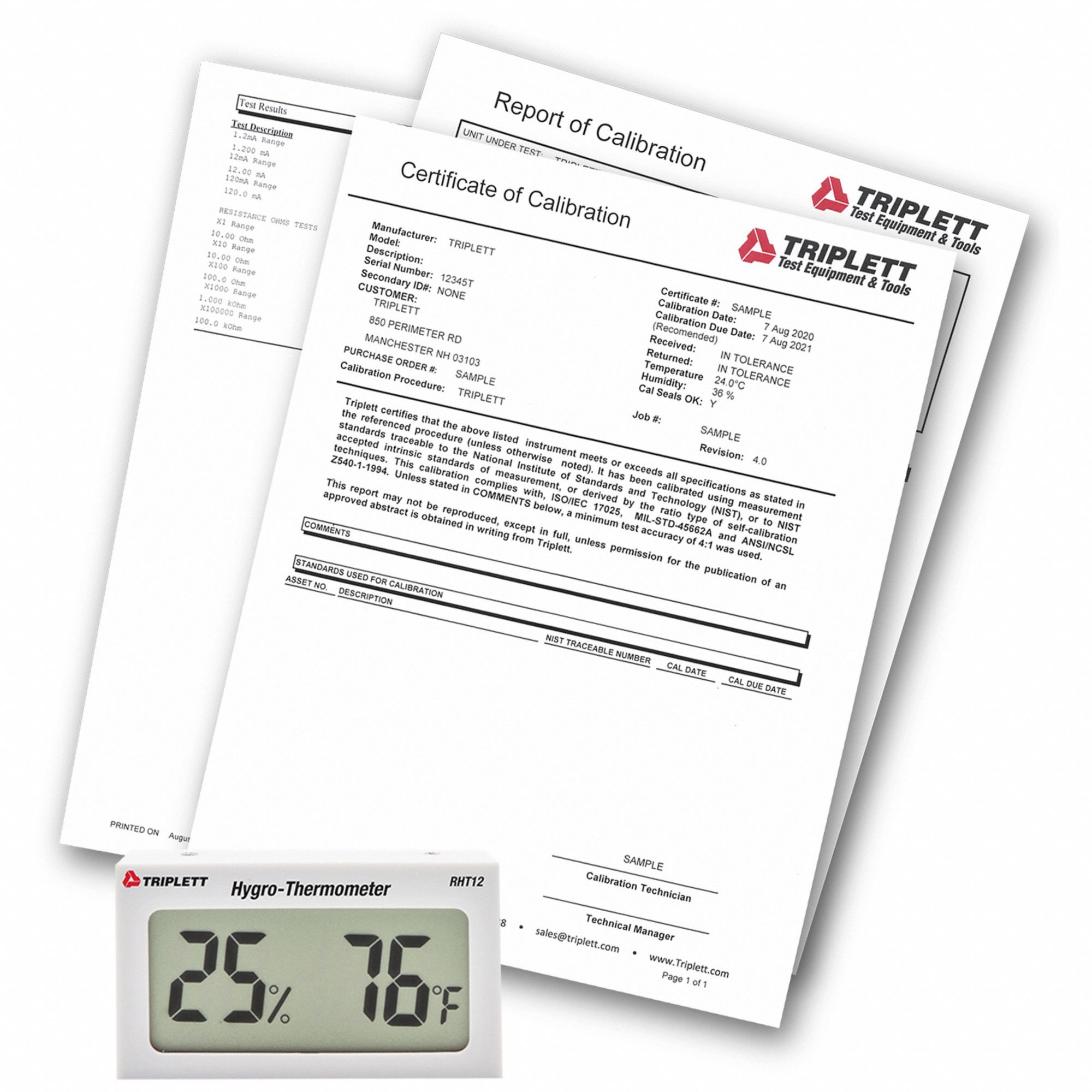 MINI HYGROTHERMOMETER,2.2IN W,1.3IN H