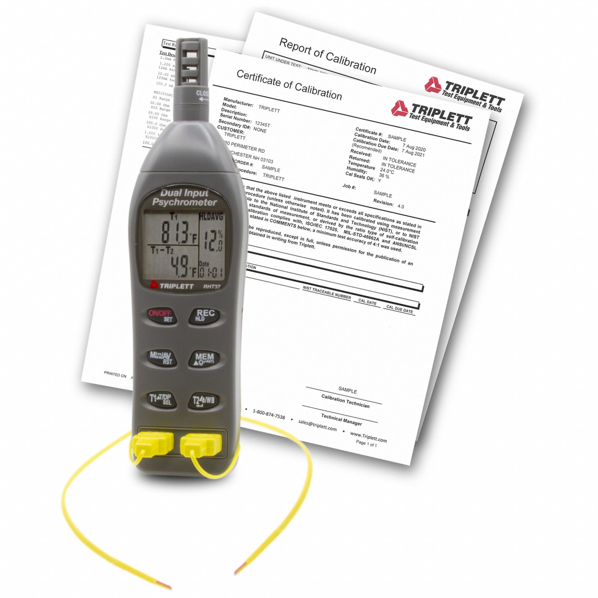 DUAL INPUT TEMP FOR SUPERHEAT, ONBOARD, INCLUDED, AMBIENT TEMP/SURFACE TEMP, -4 ° F TO 122 ° F