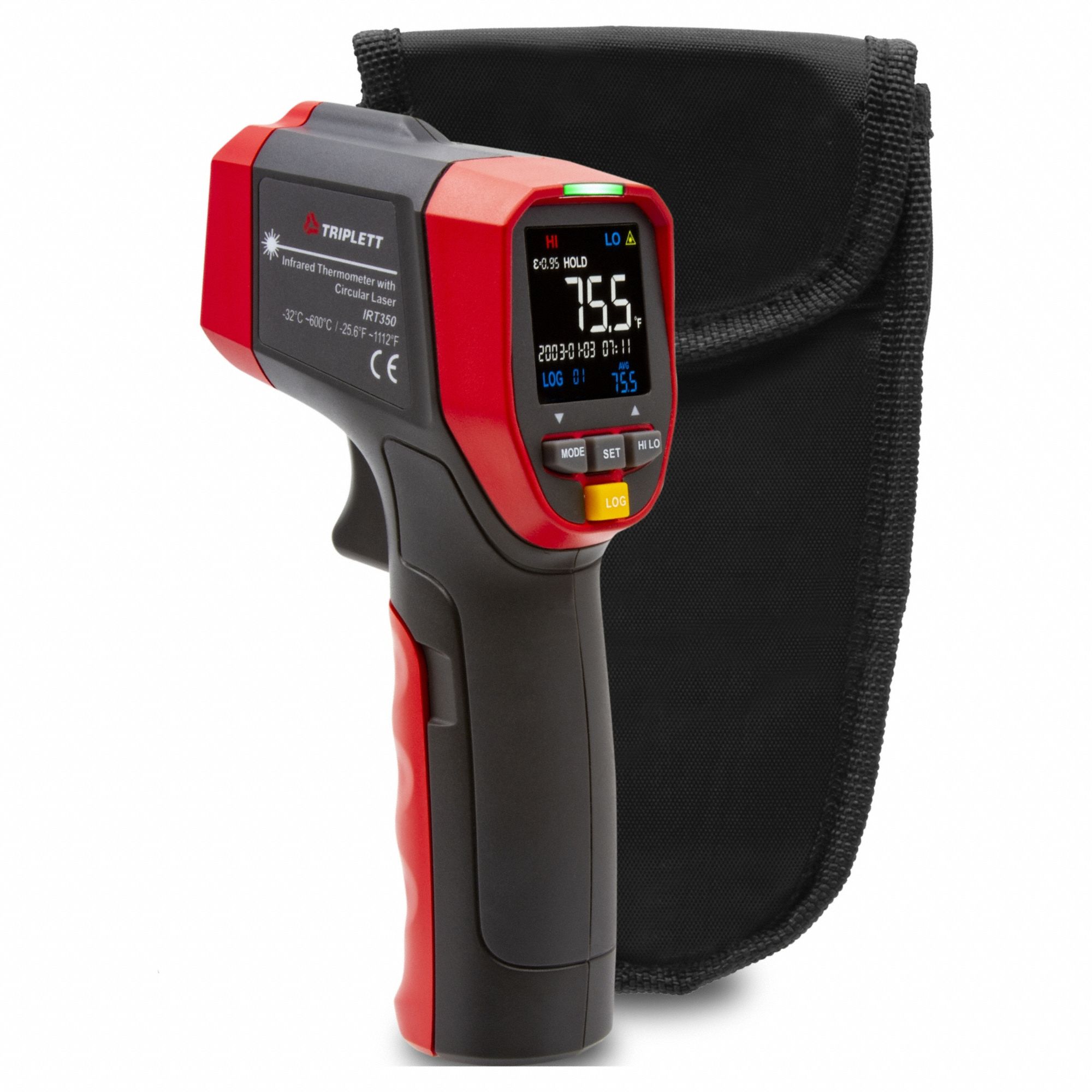 INFRARED THERMOMETER, IRT350-NIST, INCLUDED, AVG/DIFFERENCE/MAX TEMP/MIN TEMP, STANDARD, NFC
