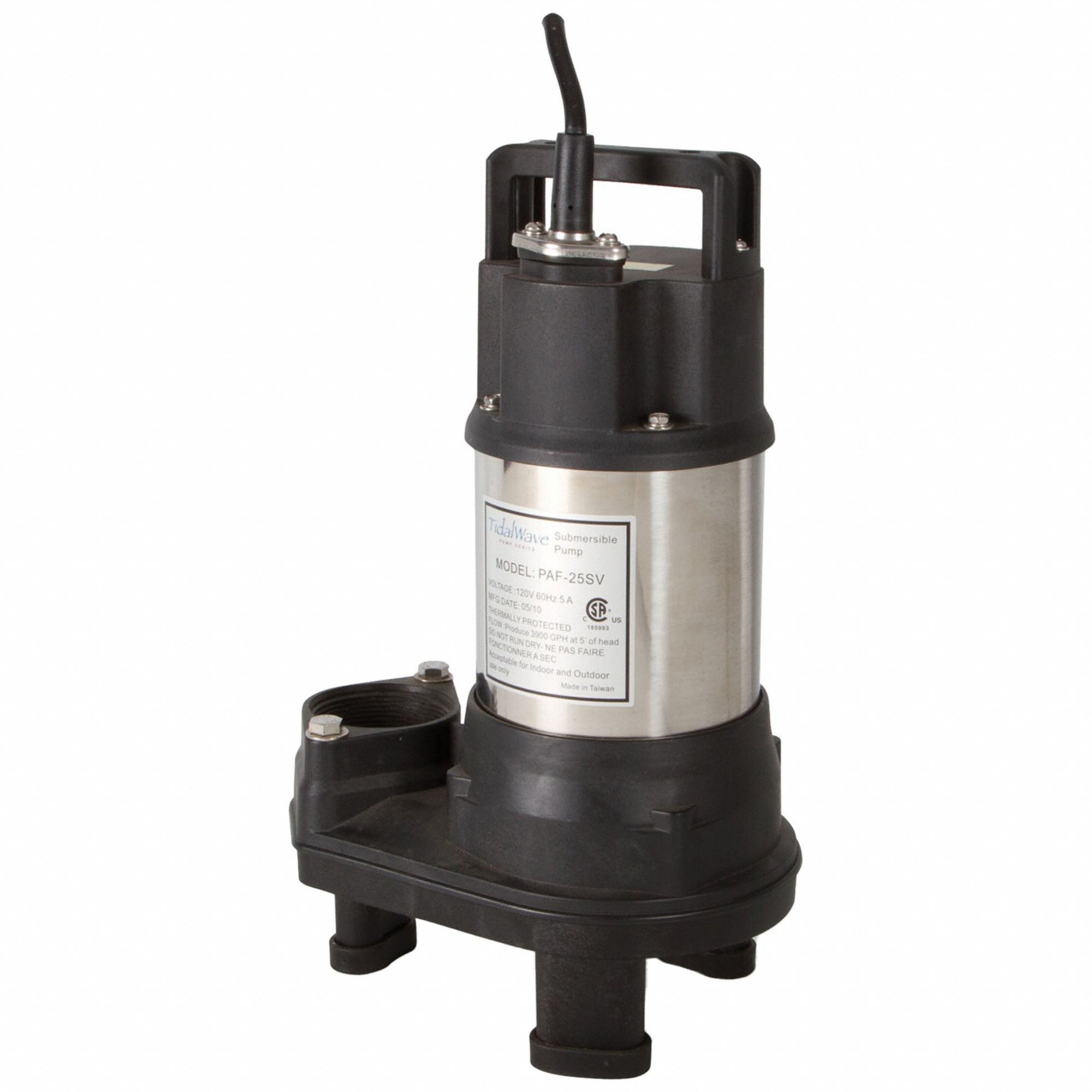 PAF Series Pump, 1/3 HP: 1/3 hp, 115V, FRP Composite/Stainless Steel housing, 26 ft Max Head