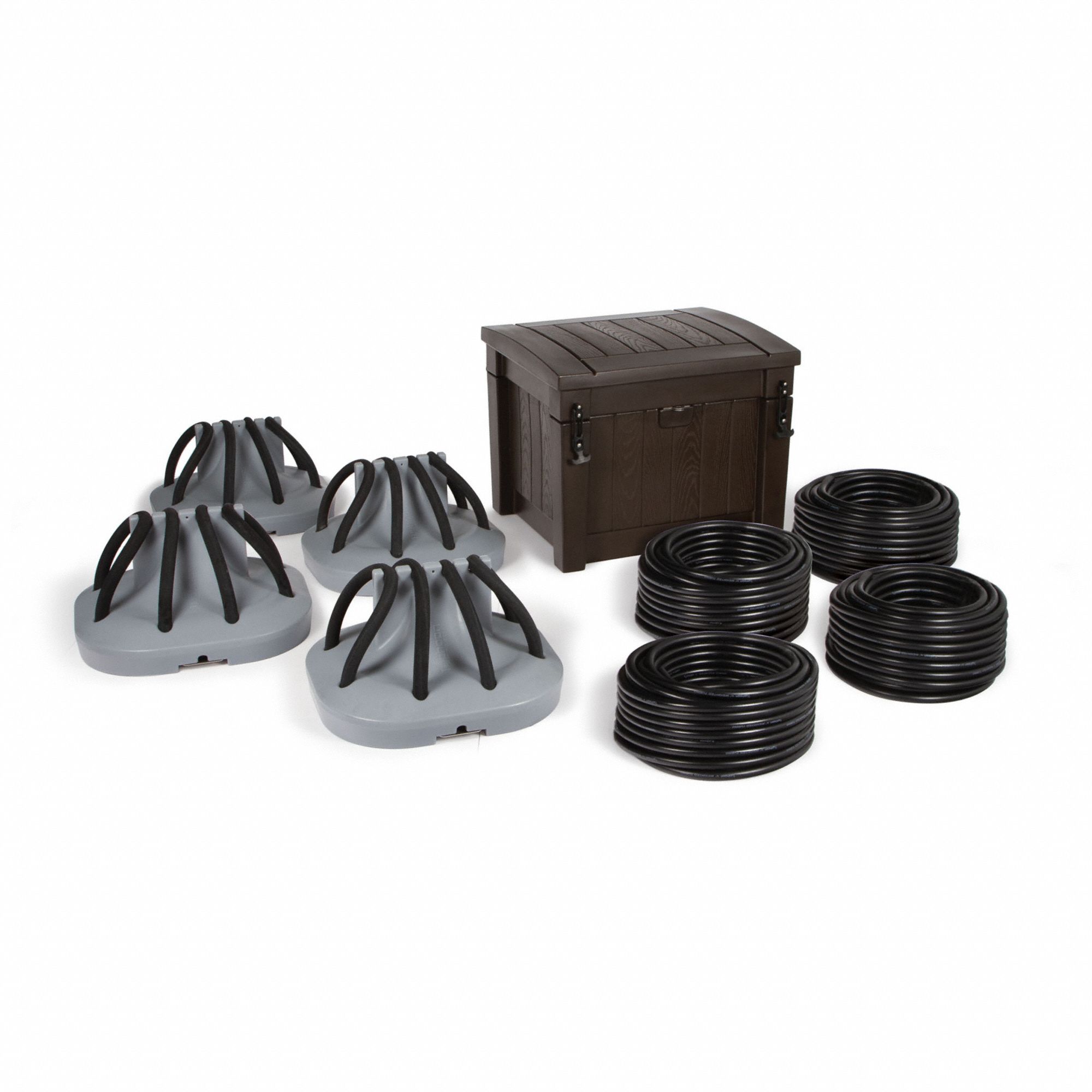 TPD Deep Pond  Aeration System, Four Diffusers: Tube, Max Air Flow 165 lpm, 4 acre surface area