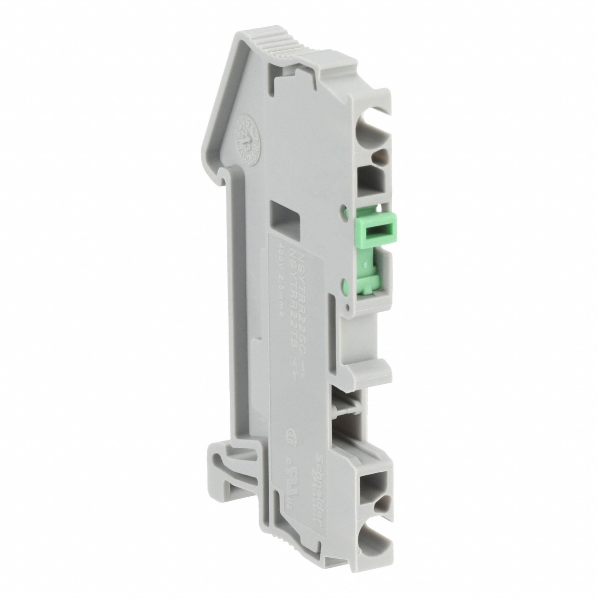 Terminal Block: DIN Rail Mounting Type, Spring Wire Termination, 2 Wire Terminals