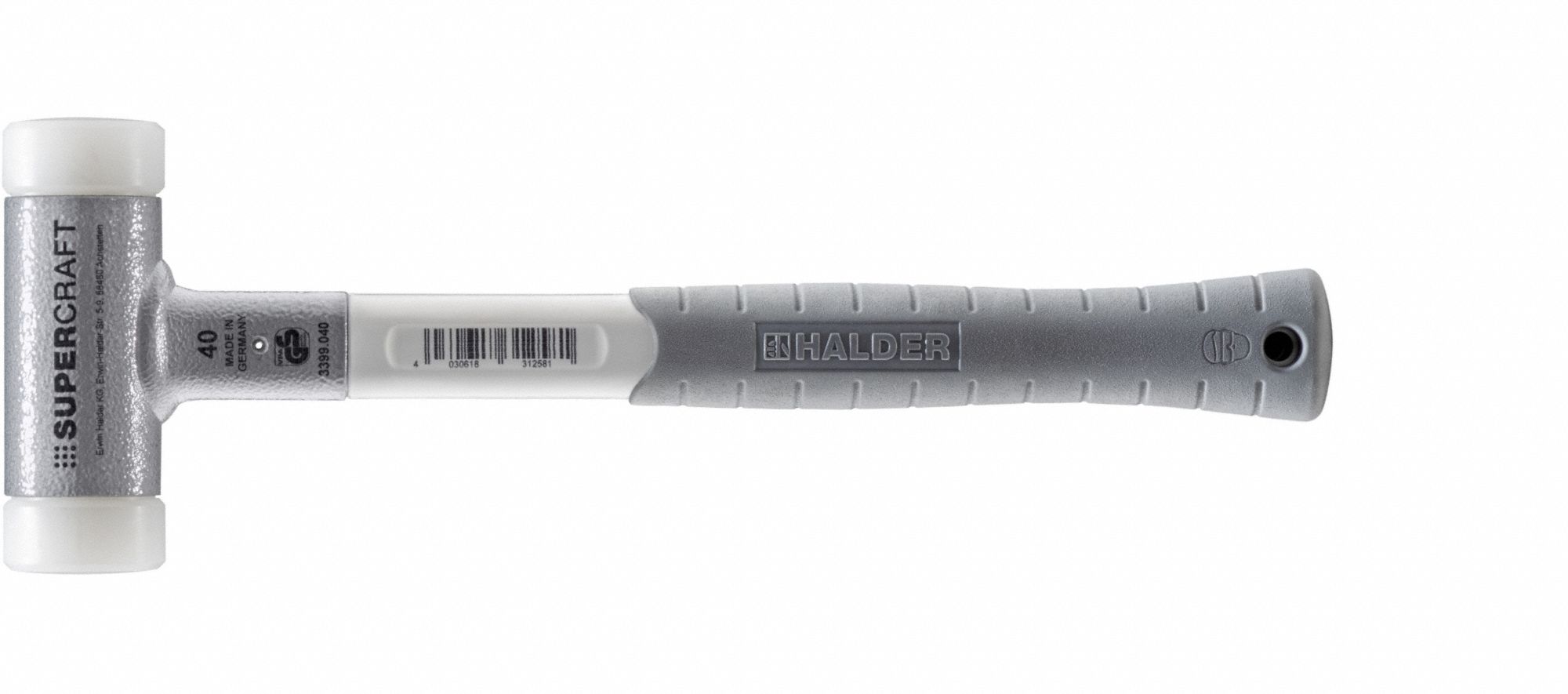 Deadblow, hammer, mallet, Non-Rebound: Fiberglass Handle, Textured Grip, 28 oz Head Wt, Steel