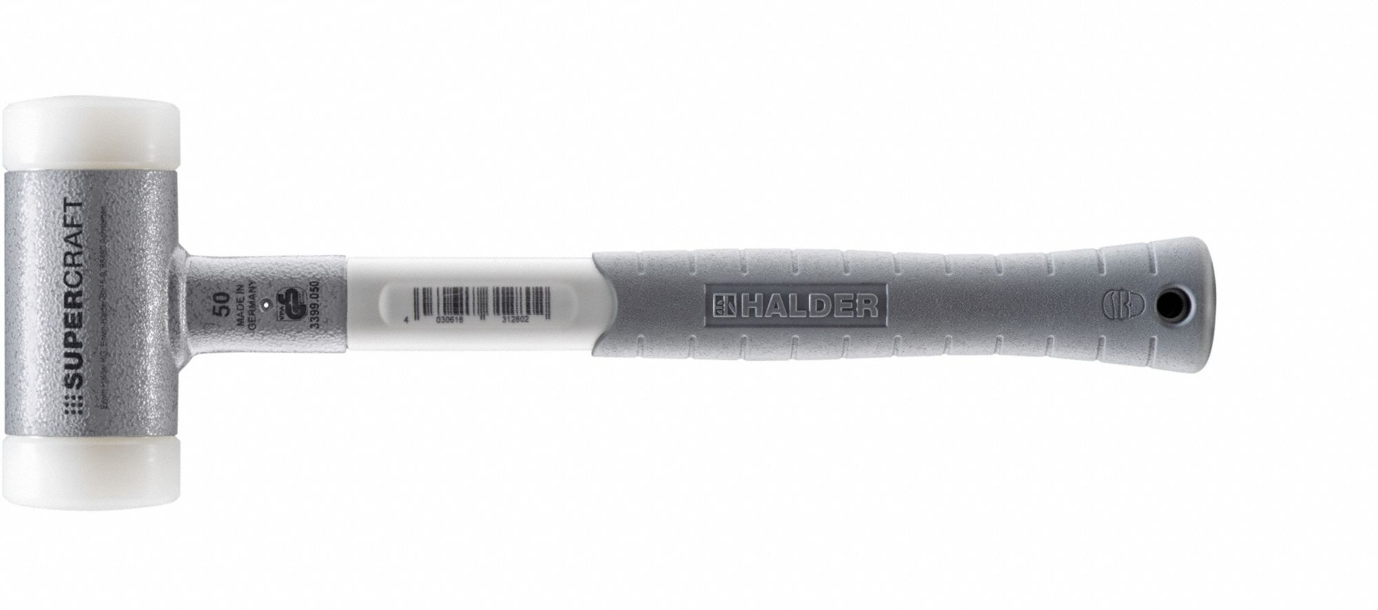 Deadblow, hammer, mallet, Non-Rebound: Fiberglass Handle, Textured Grip, 36 oz Head Wt, Steel