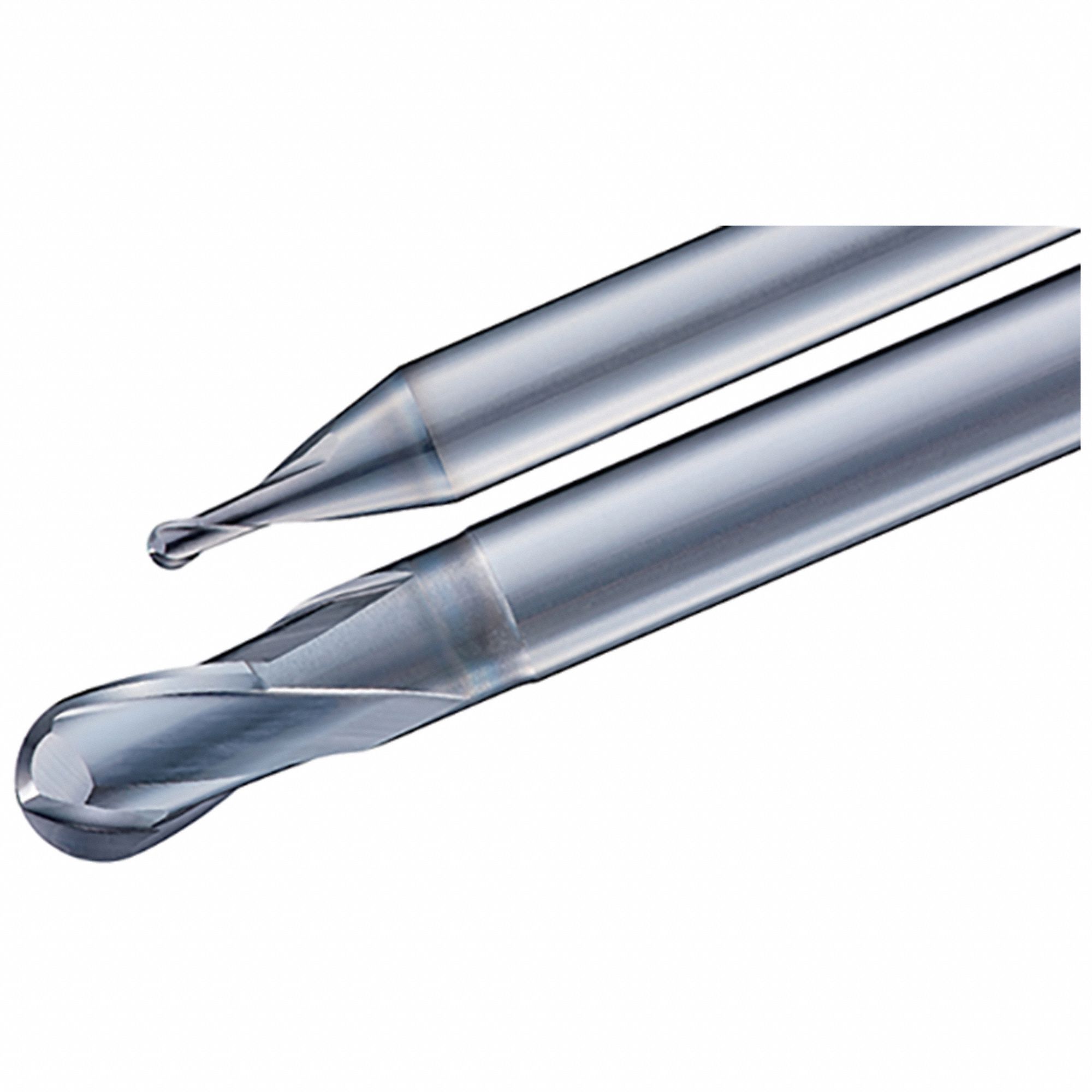 Ball End Mill: Carbide, Durorey Coated, 2 Flute, 3/16" Mill Dia, 0.15" LOC, 2-1/2" OAL