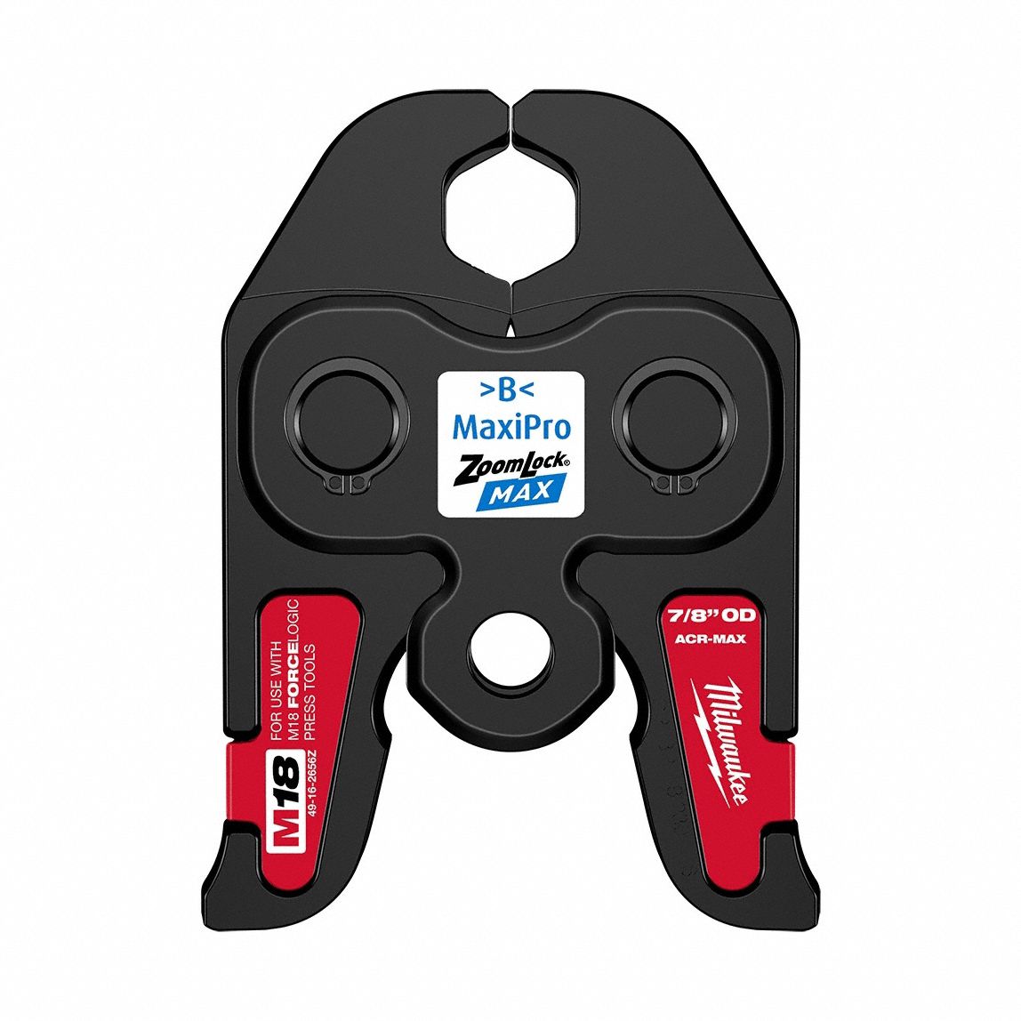 Press Jaw: 7/8 in Pipe, Forged Steel, For ZoomLock® MAX, Extended/Std Tool Types