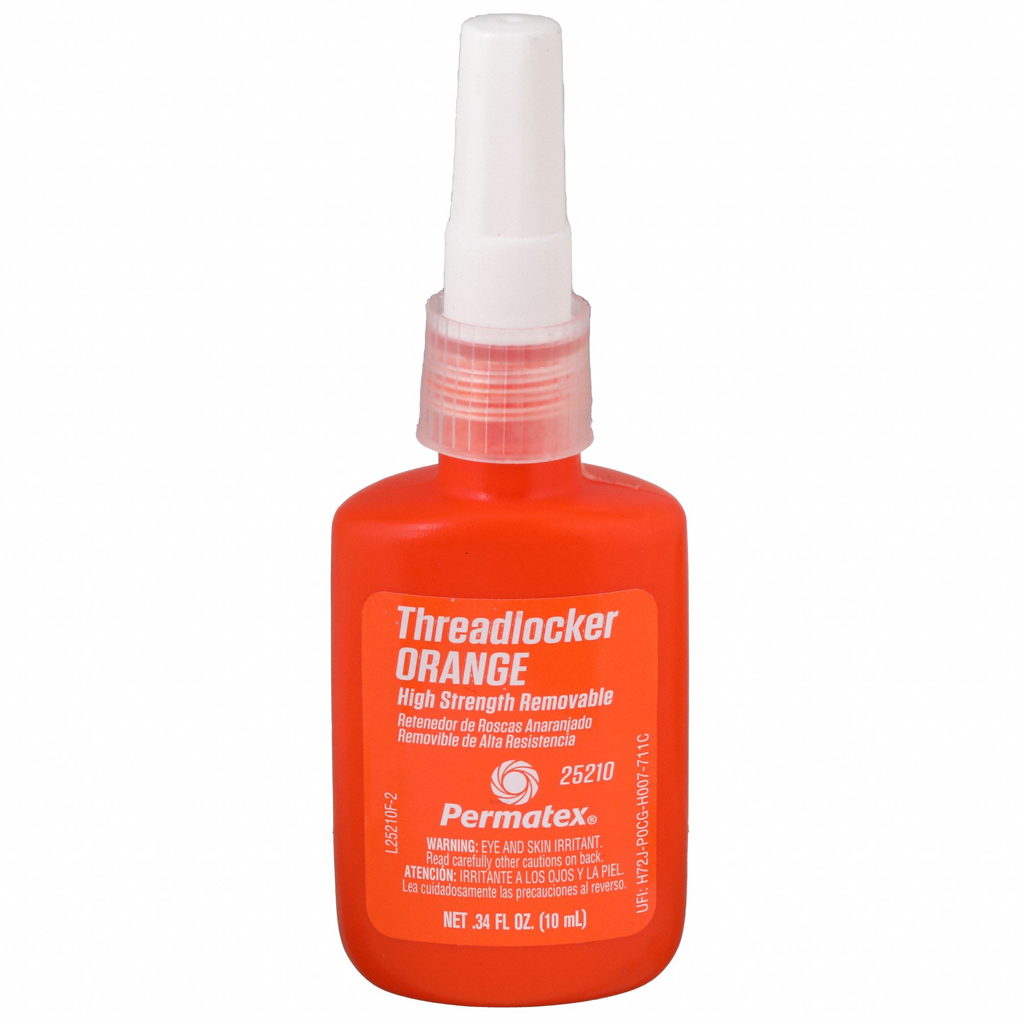 PERMATEX, Orange, 0.34 fl oz, Removable Threadlocker 797A4825210