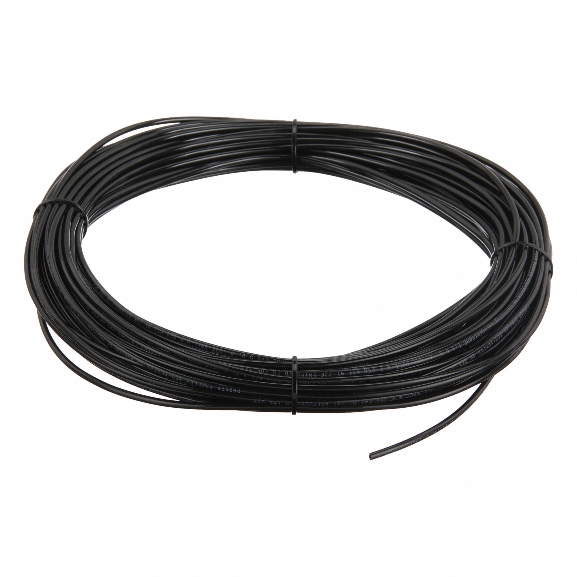 Tubing: Polyurethane, ID 1/16 in, OD 1/8 in, 100 ft Lg, Black