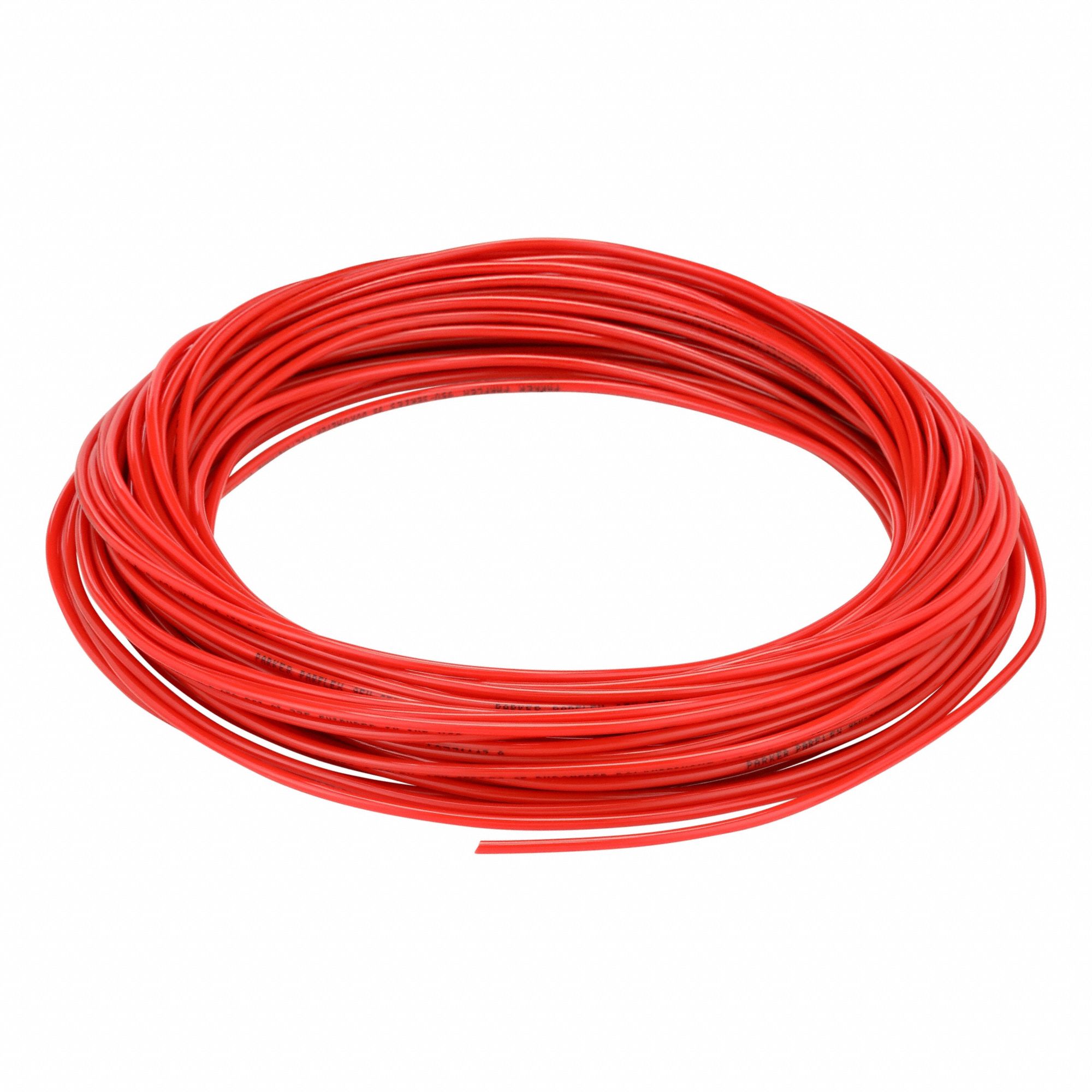 Tubing: Polyurethane, ID 1/16 in, OD 1/8 in, 100 ft Lg, Red
