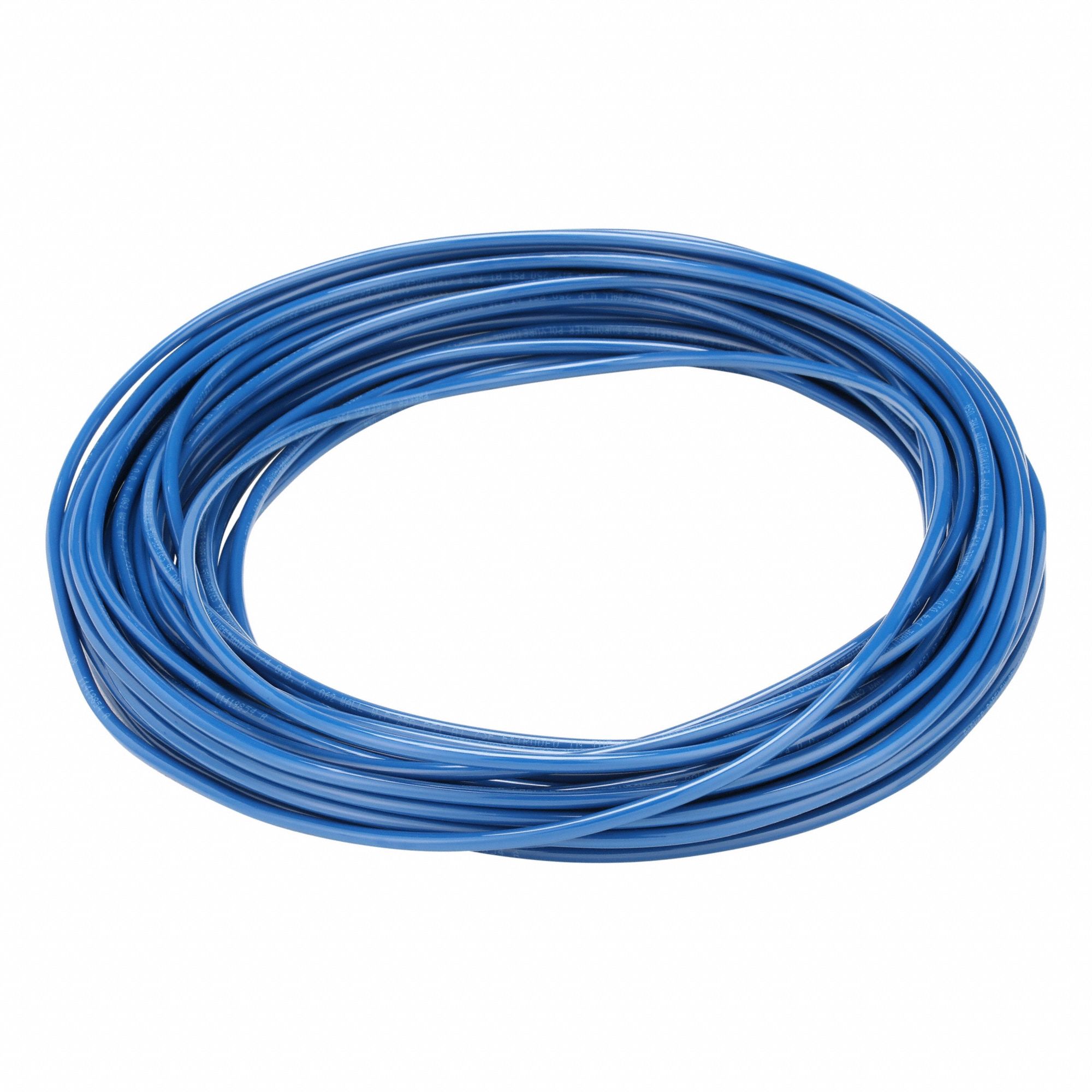 Tubing: Polyurethane, ID 1/8 in, OD 1/4 in, 100 ft Lg, Blue