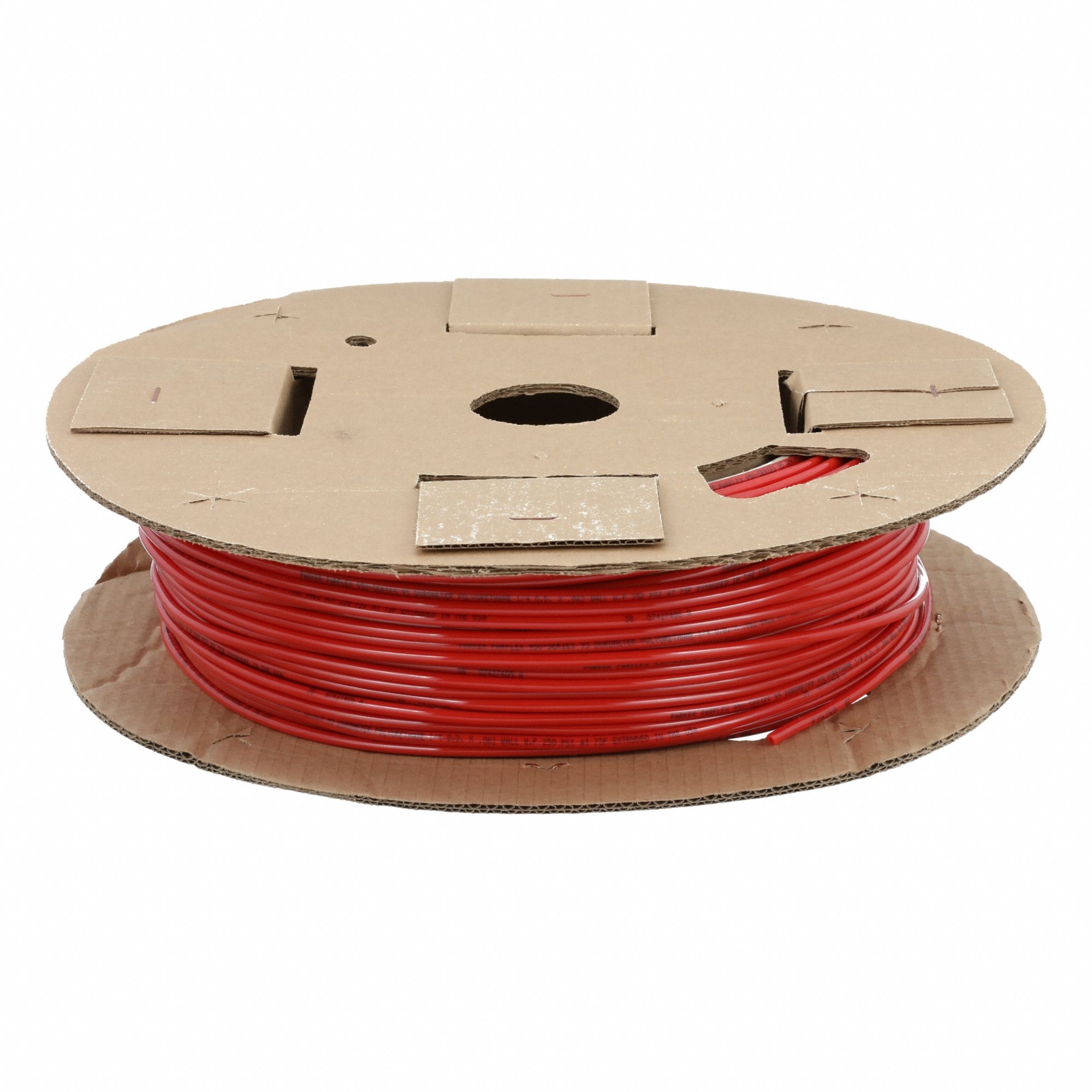 Tubing: Polyurethane, ID 1/8 in, OD 1/4 in, 500 ft Lg, Red