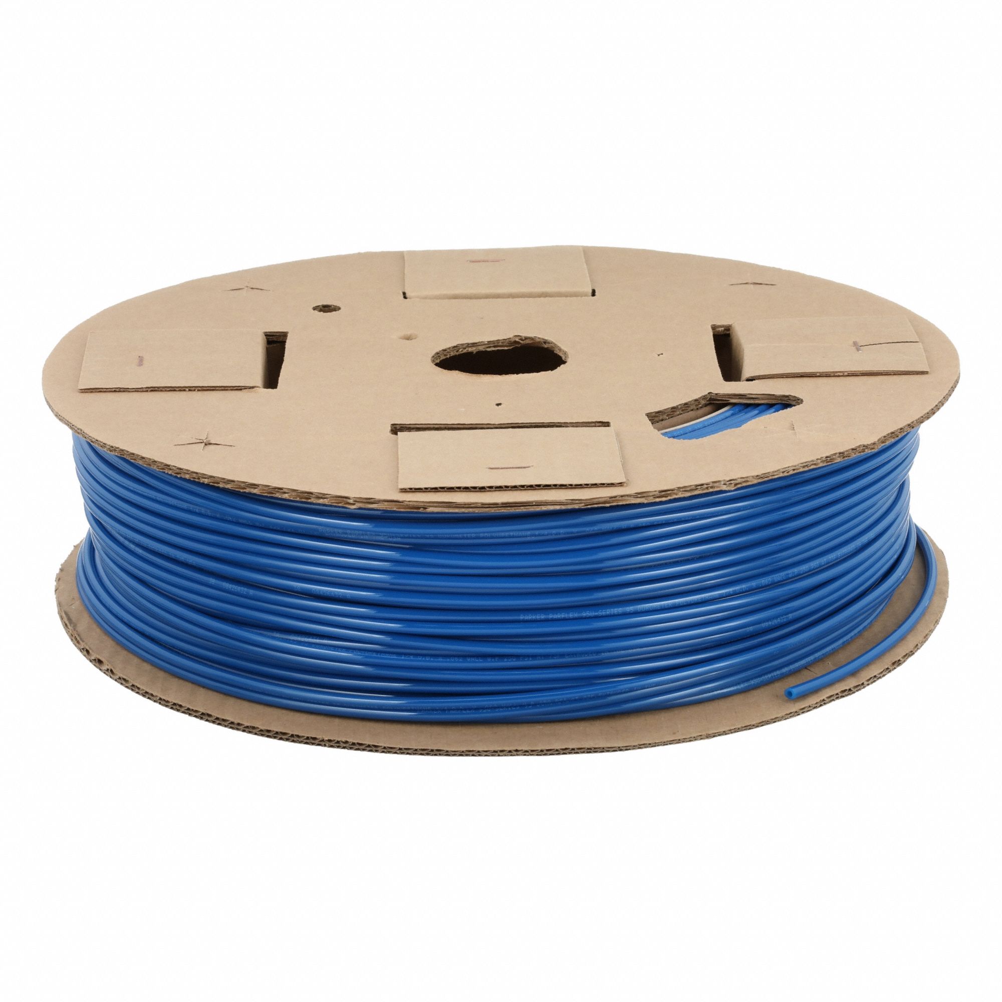 Tubing: Polyurethane, ID 1/8 in, OD 1/4 in, 1, 000 ft Lg, Blue