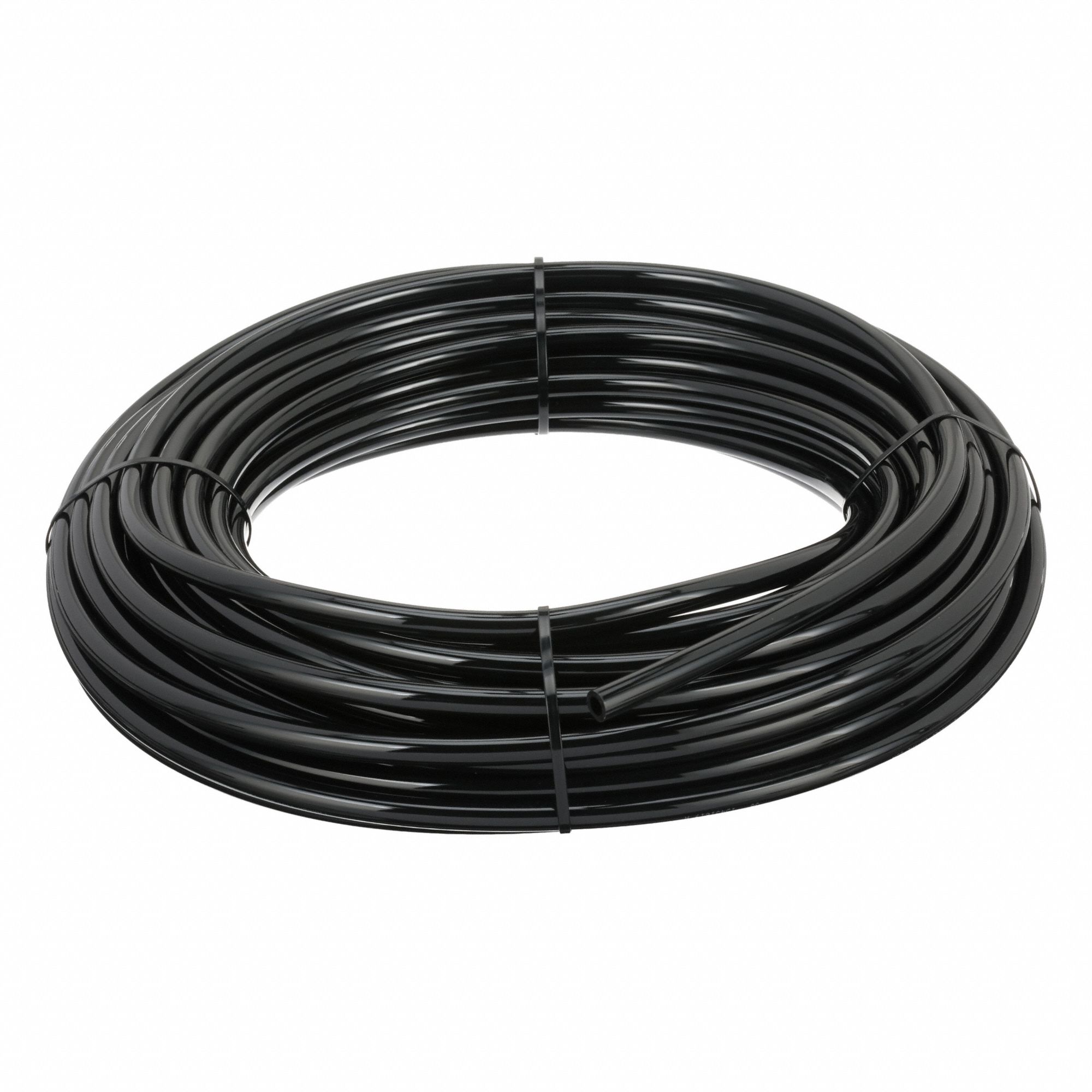 Tubing: Polyurethane, ID 5/16 in, OD 1/2 in, 100 ft Lg, Black
