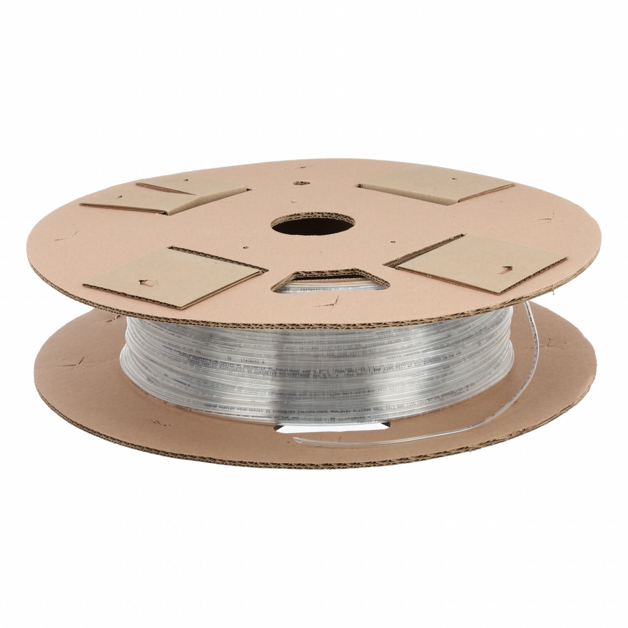 Tubing: Polyurethane, ID 2.5 mm, OD 4 mm, 500 ft Lg, Beige