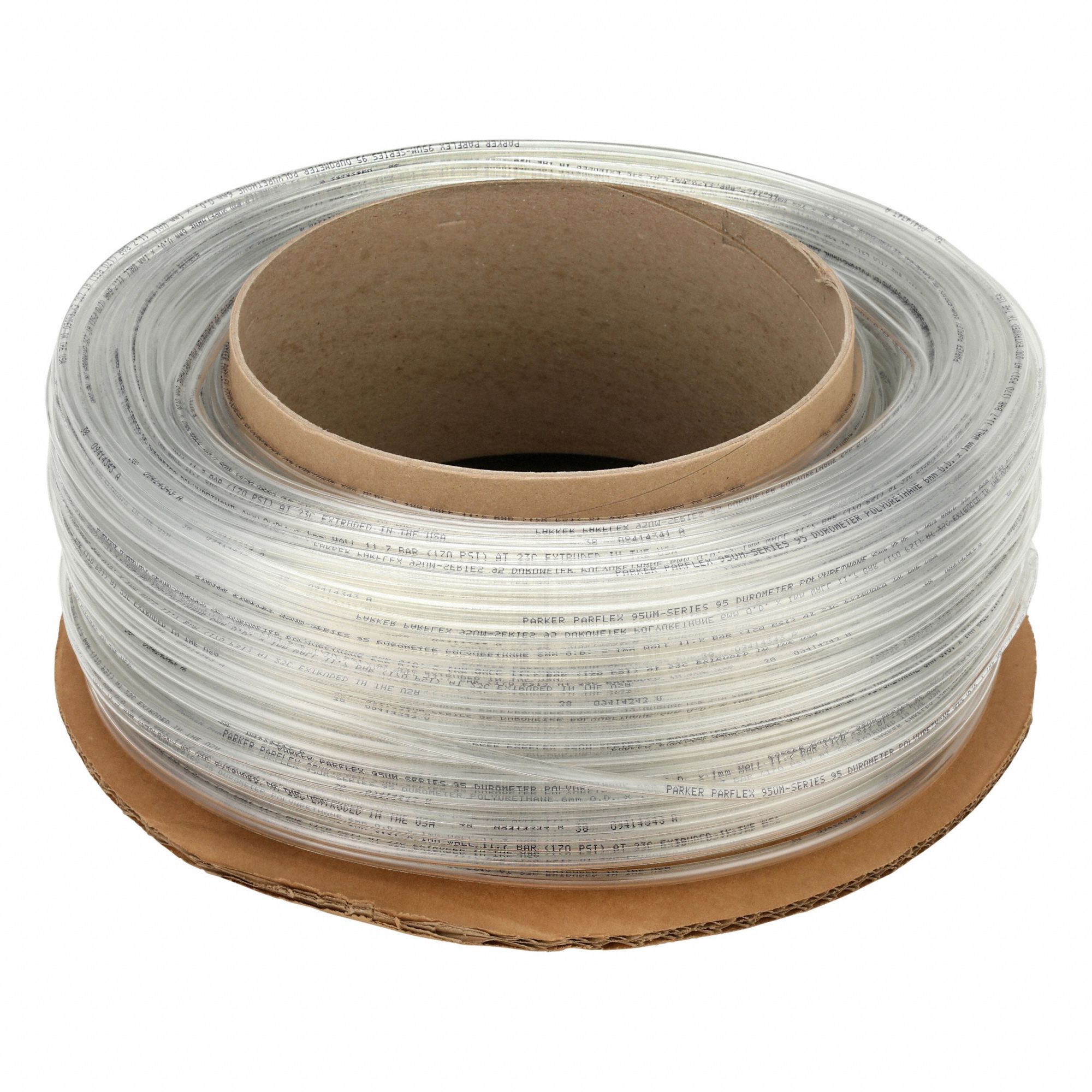 Tubing: Polyurethane, ID 4 mm, OD 6 mm, 500 ft Lg, Beige