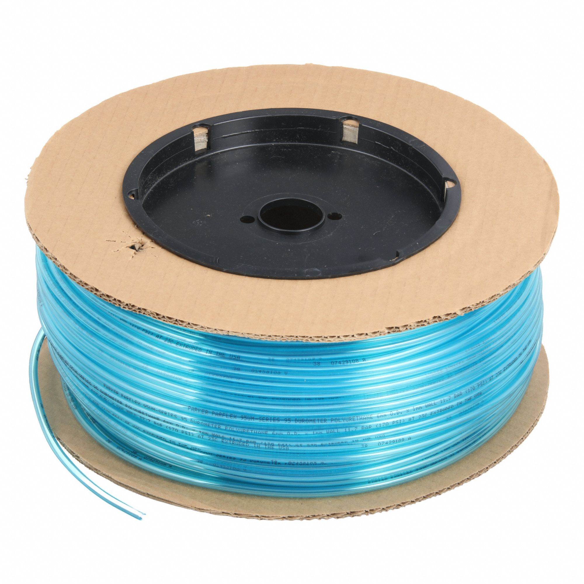 Tubing: Polyurethane, ID 4 mm, OD 6 mm, 500 ft Lg, Blue