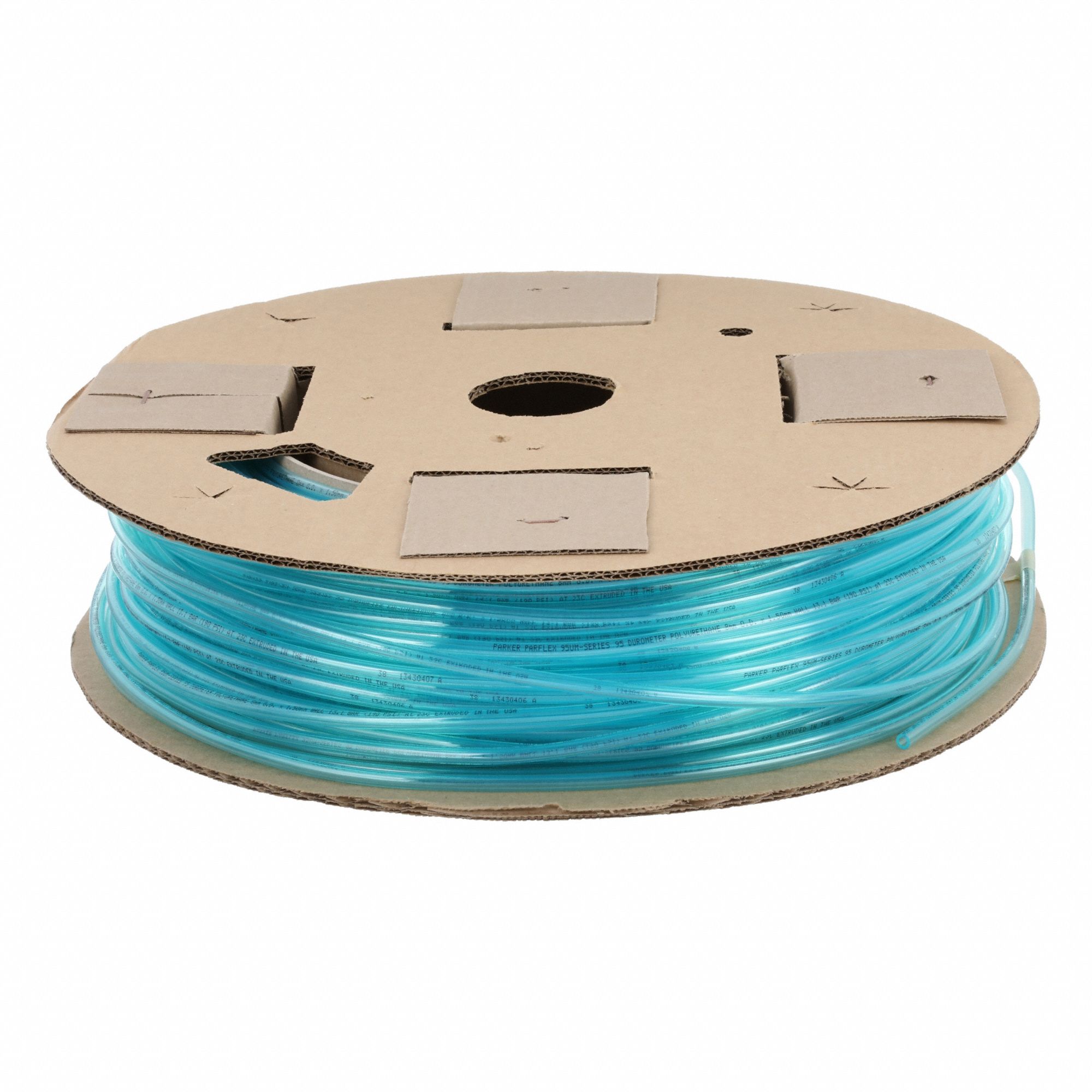 Tubing: Polyurethane, ID 3 mm, OD 8 mm, 500 ft Lg, Blue