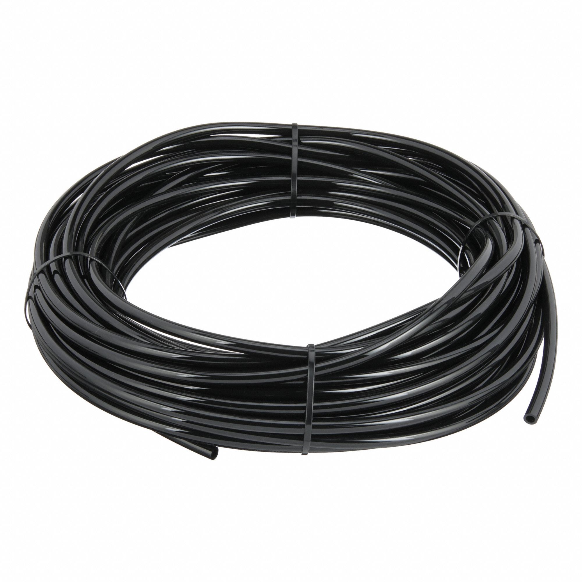 Tubing: Polyurethane, ID 6.5 mm, OD 10 mm, 100 ft Lg, Black