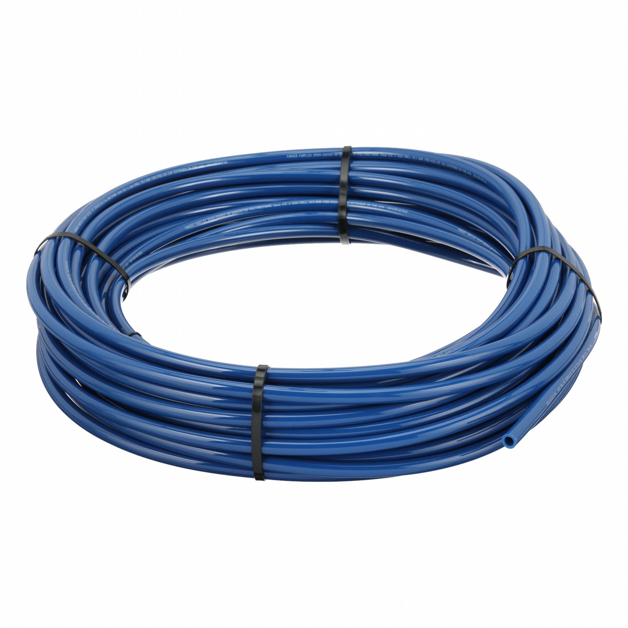 Tubing: Polyurethane, ID 10 mm, OD 12 mm, 100 ft Lg, Blue
