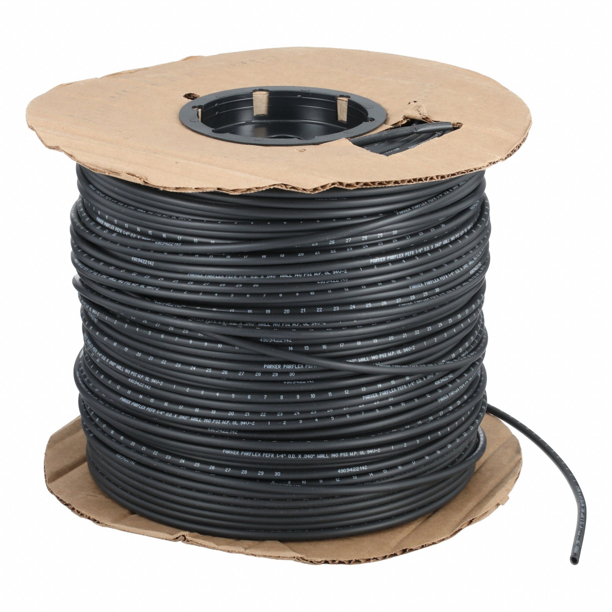 Tubing: Polyethylene, Black, 1/4 in Outside Dia, 5/32 in Inside Dia, 1, 000 ft Overall Lg