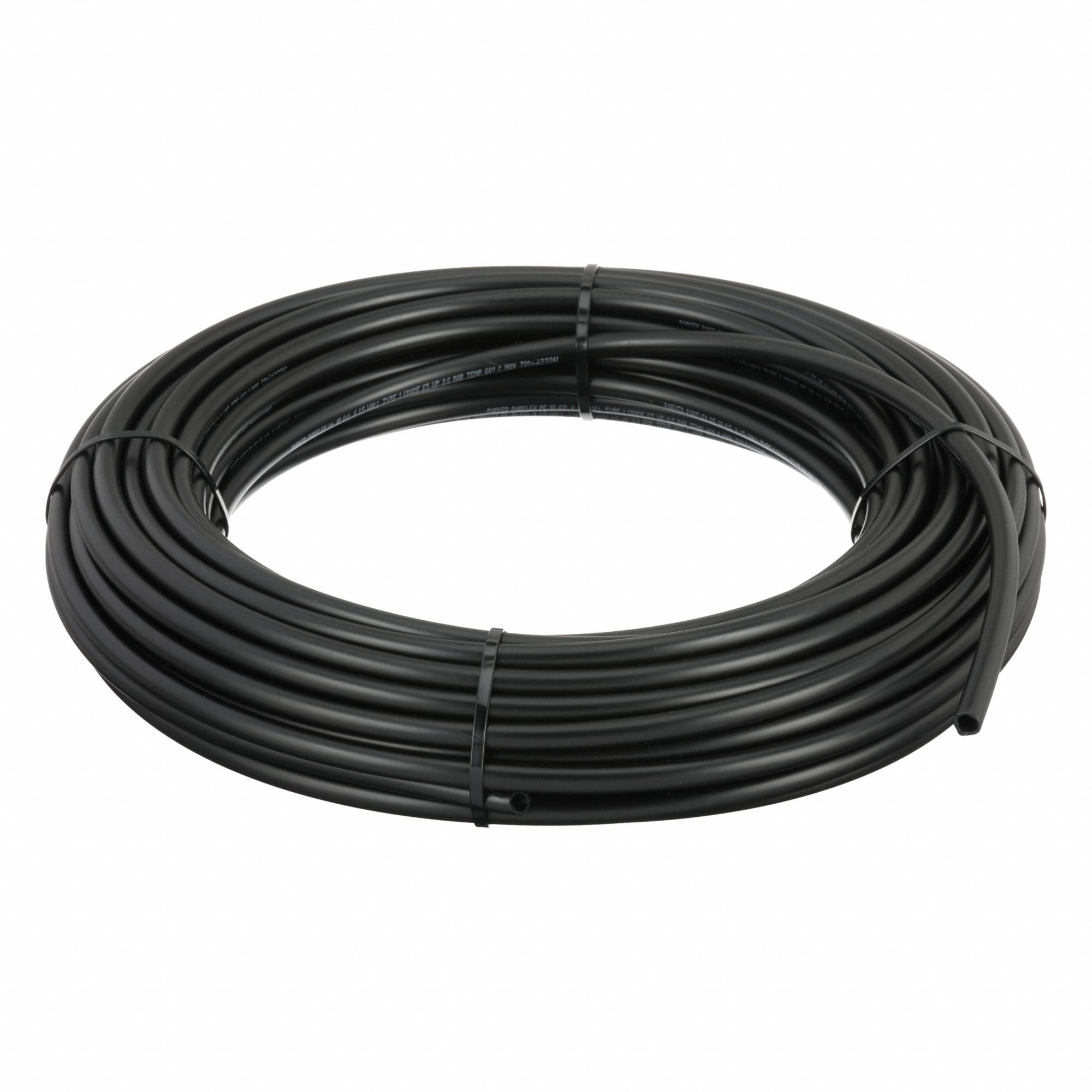 Tubing: Polyethylene, Black, 10 mm Outside Dia, 7 mm Inside Dia, 100 ft Overall Lg