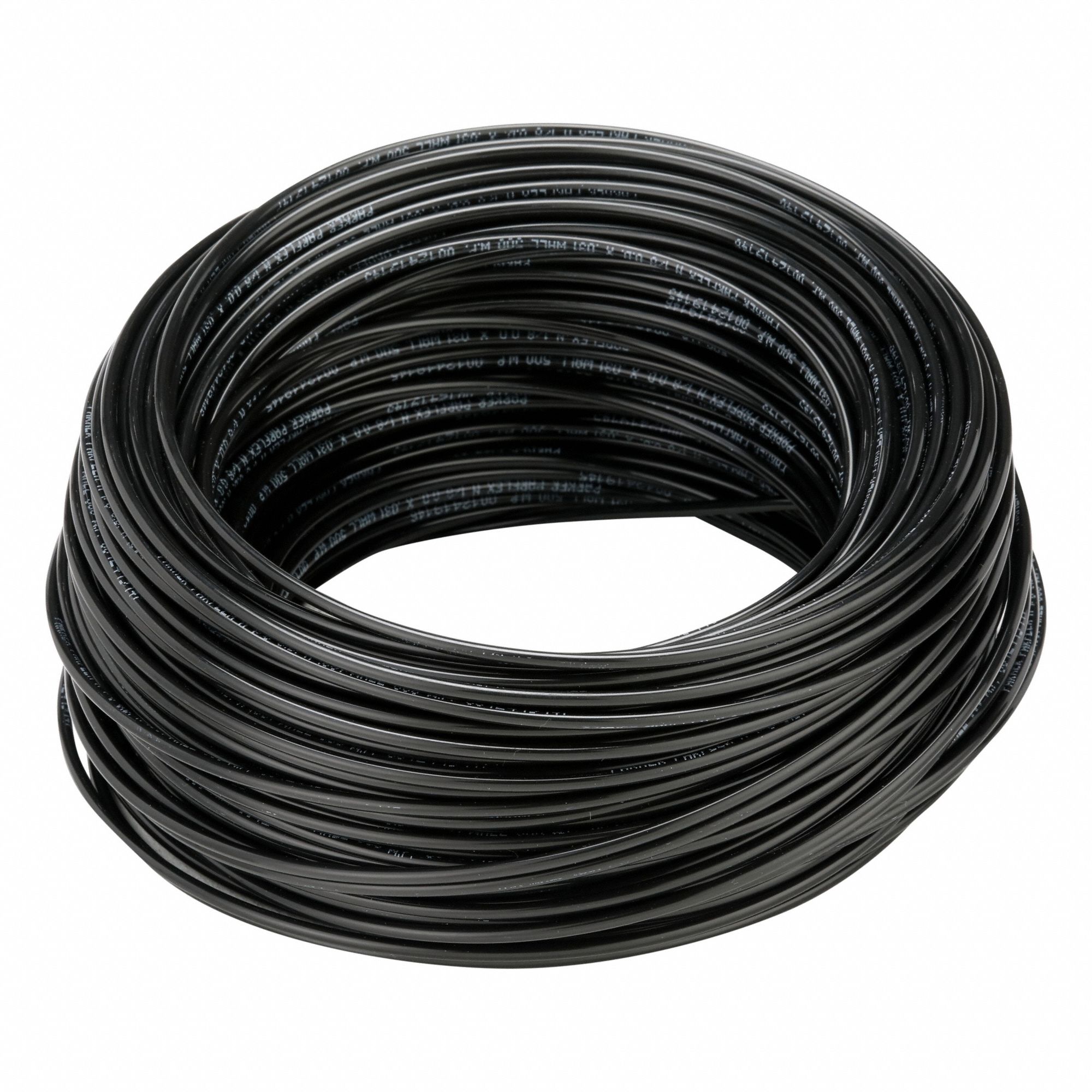 Tubing: Nylon, Black, 1/8 in OD, 1/16 in ID, 250 ft Lg, Shore D 62