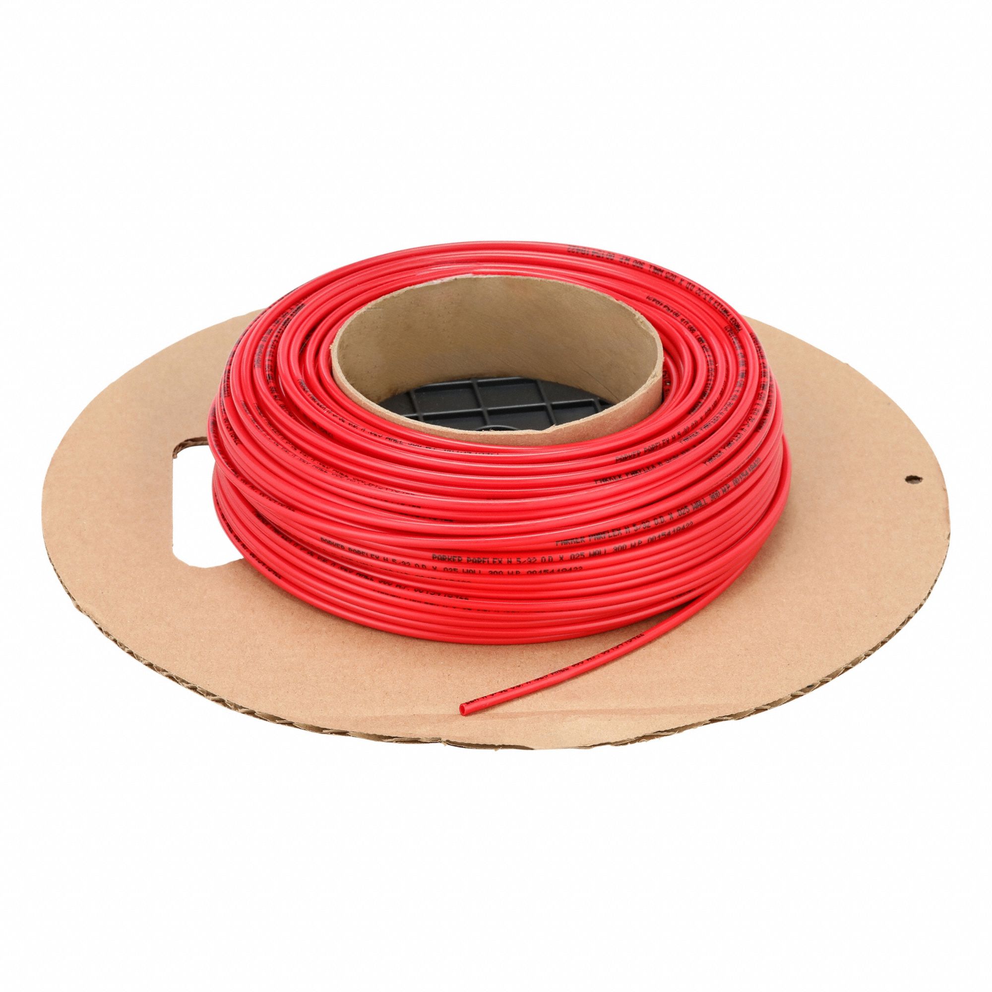 Tubing: Nylon, Red, 5/32 in OD, 7/64 in ID, 250 ft Lg, Shore D 62