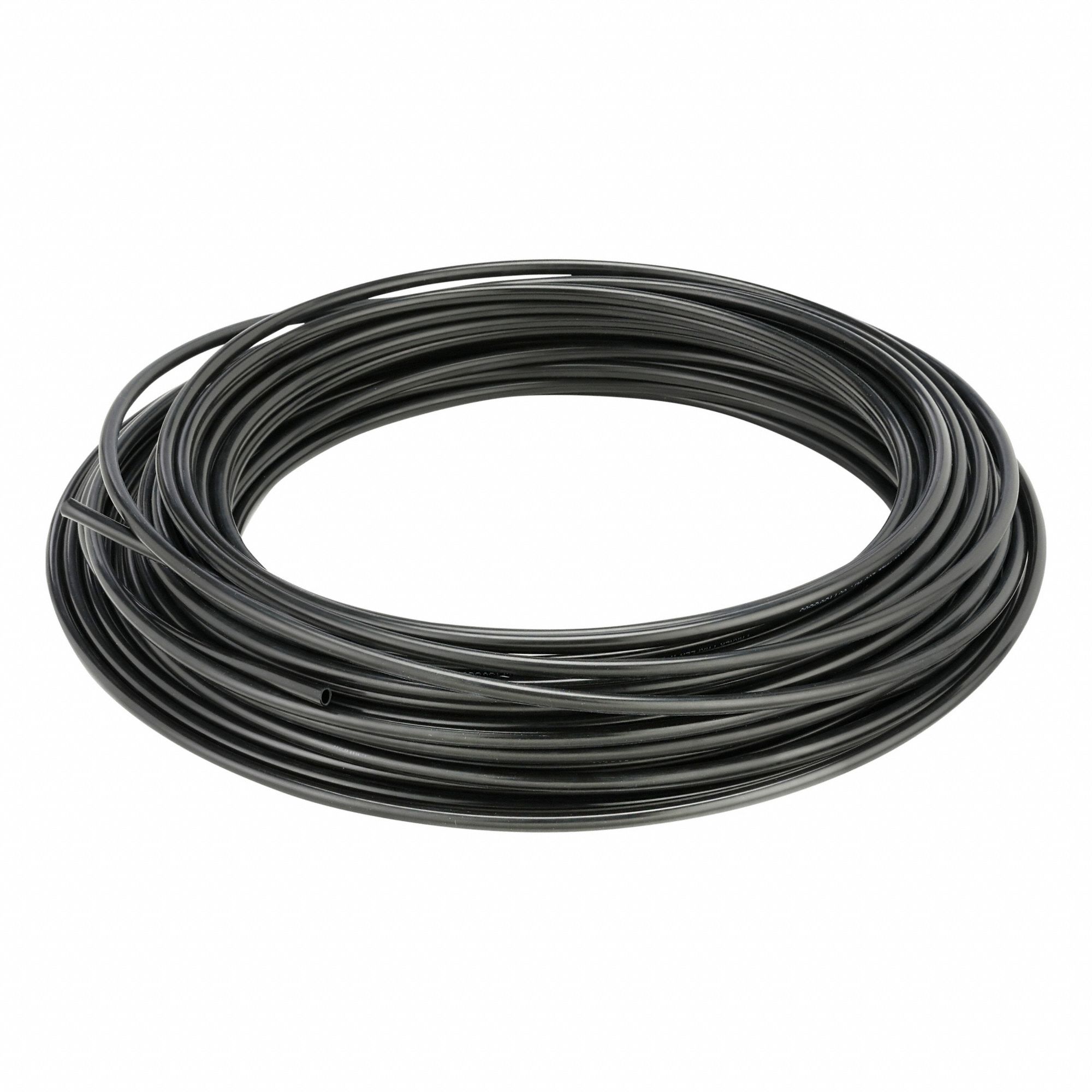 Tubing: Nylon, Black, 1/4 in OD, 3/16 in ID, 100 ft Lg, Shore D 62