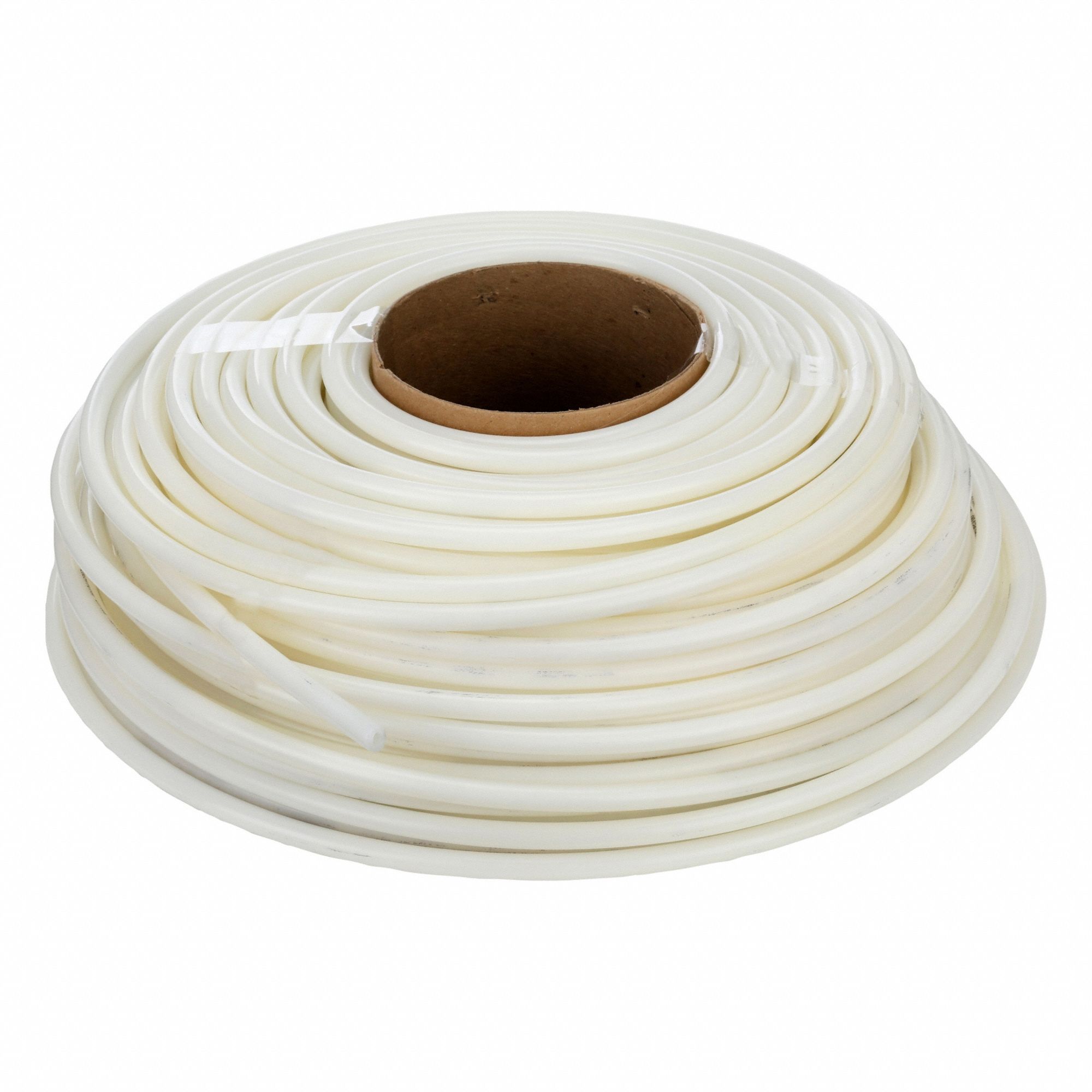 Tubing: Nylon, Beige, 3/8 in OD, 3/16 in ID, 250 ft Lg, Shore D 62