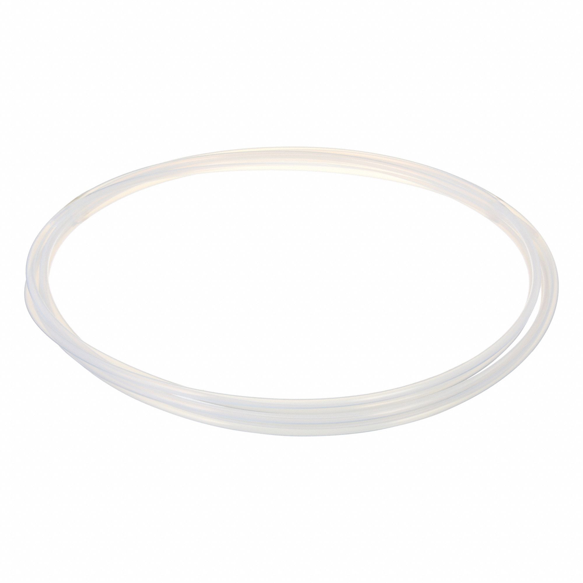 Tubing: PTFE, White, 1/4 in ID, 1/4 in OD, 25 ft Lg, Shore D 50 to 65