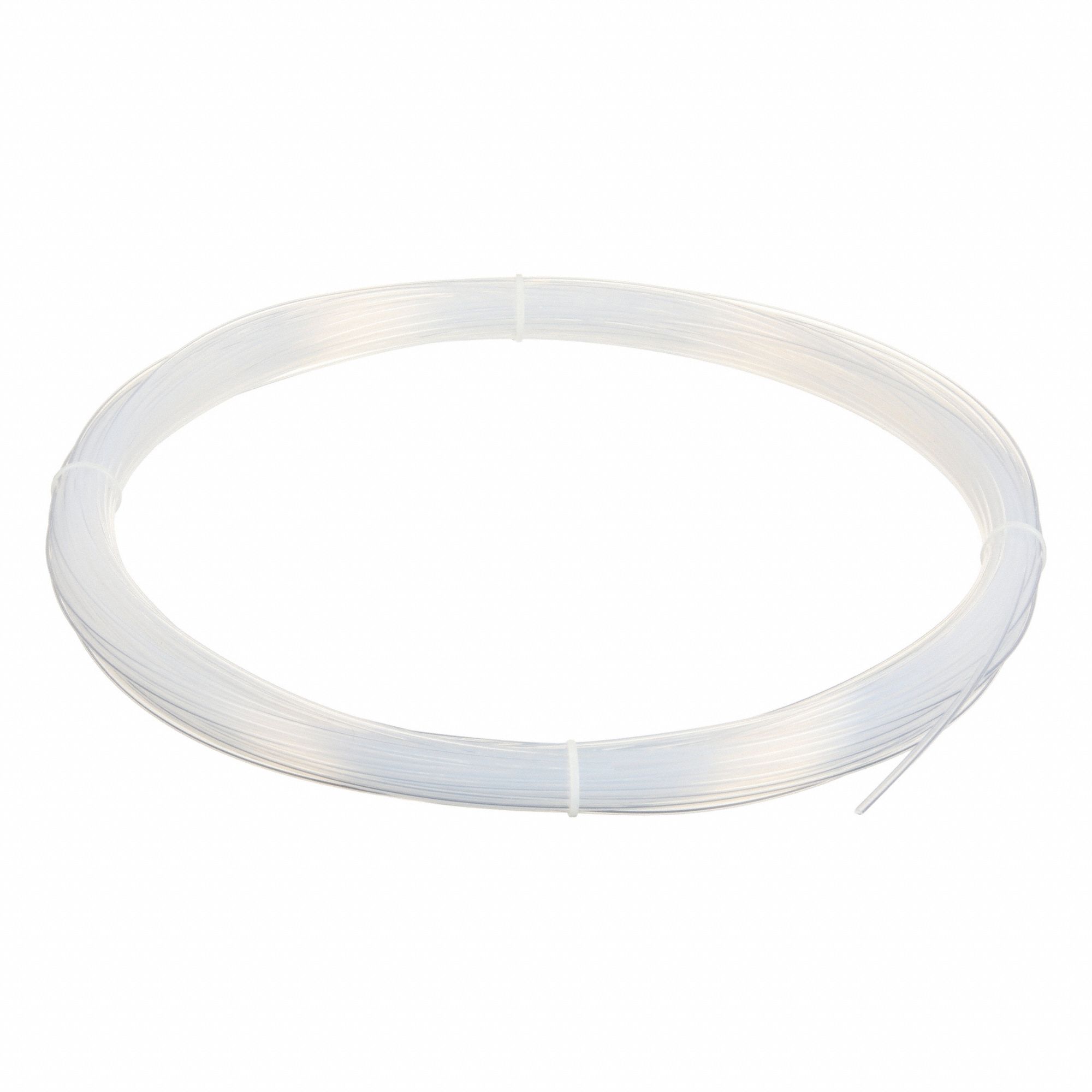 Tubing: FEP, Natural, 1/16 in ID, 1/8 in OD, 100 ft Lg, Shore D 55