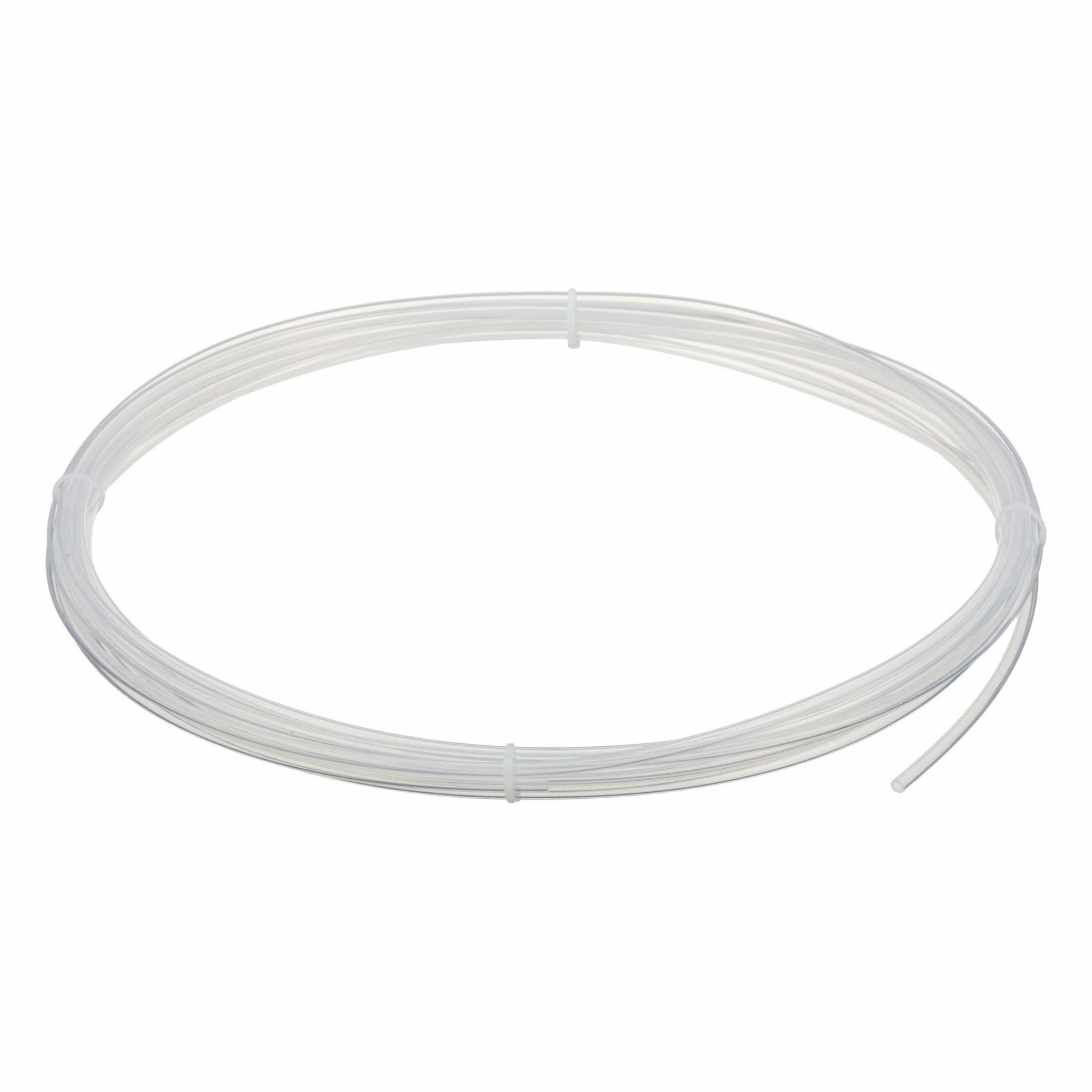 Tubing: FEP, Natural, 1/8 in ID, 3/16 in OD, 25 ft Lg, Shore D 55